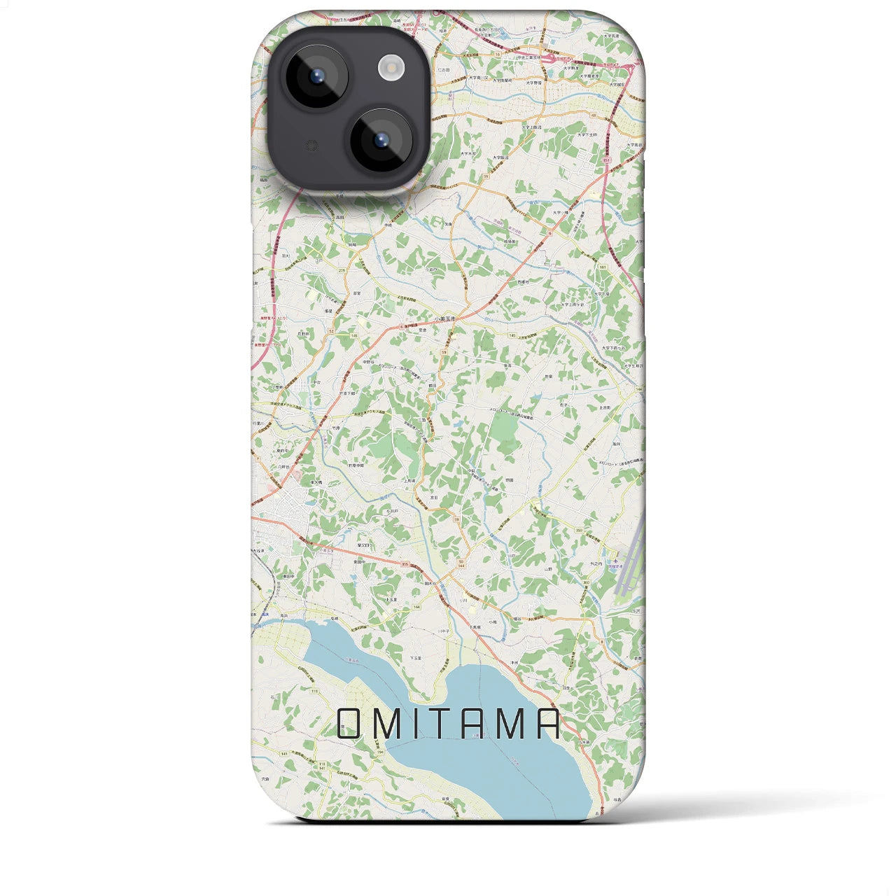 【小美玉(茨城県)】地図柄iPhoneケース(バックカバータイプ)