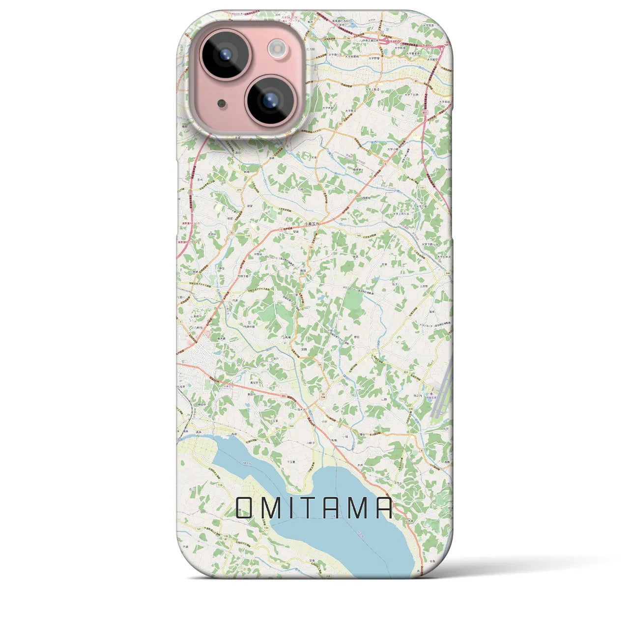 【小美玉(茨城県)】地図柄iPhoneケース(バックカバータイプ)