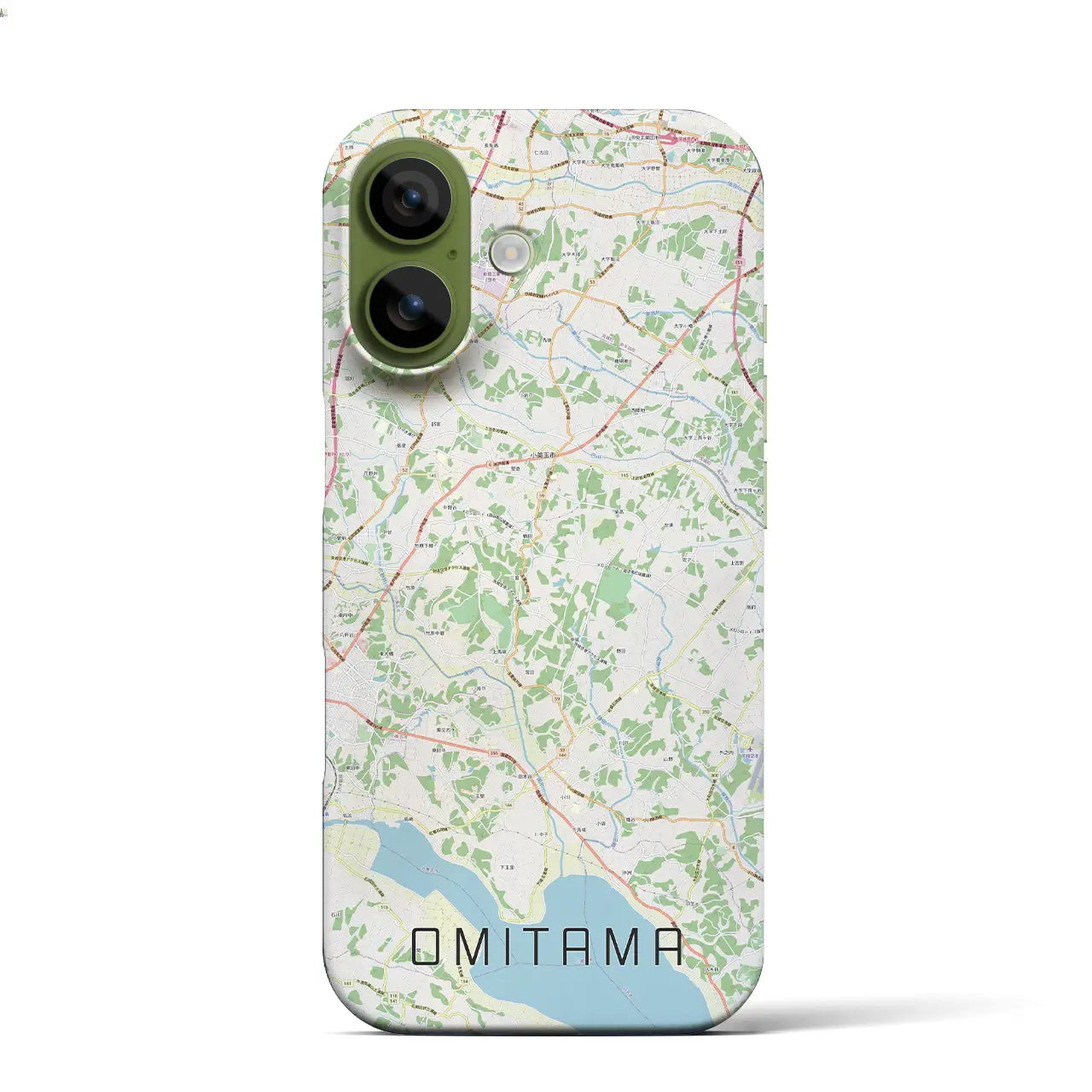 【小美玉(茨城県)】地図柄iPhoneケース(バックカバータイプ)ブラック・iPhone 17 Pro Max 用