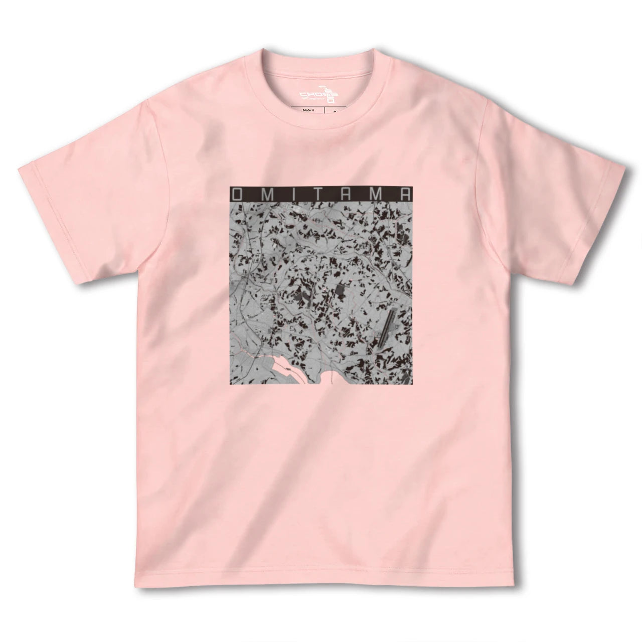 【小美玉(茨城県)】地図柄ヘビーウェイトTシャツ