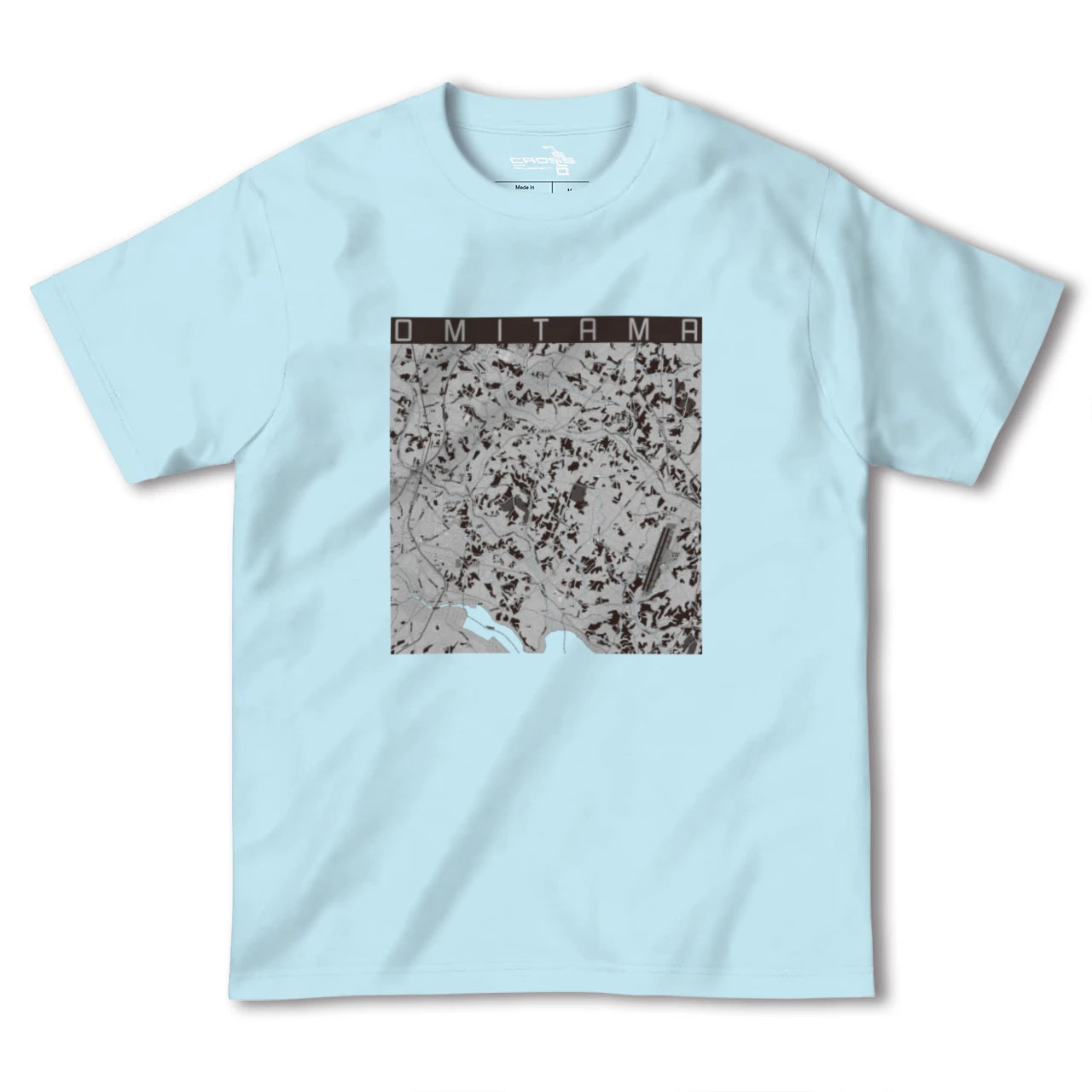 【小美玉(茨城県)】地図柄ヘビーウェイトTシャツ