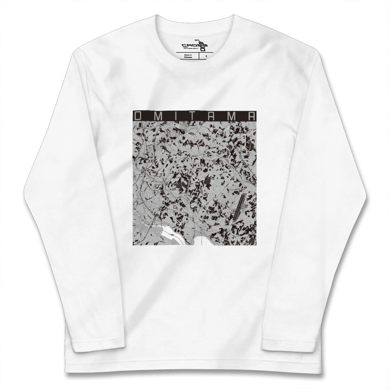【小美玉(茨城県)】地図柄ロングスリーブTシャツ