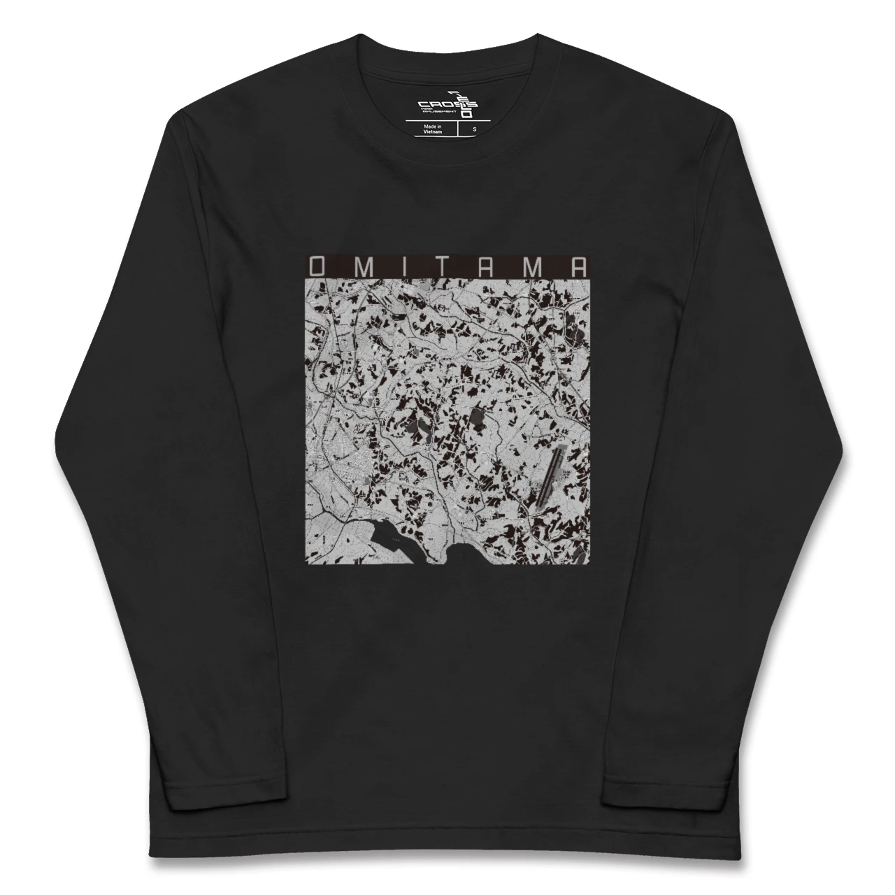 【小美玉(茨城県)】地図柄ロングスリーブTシャツ