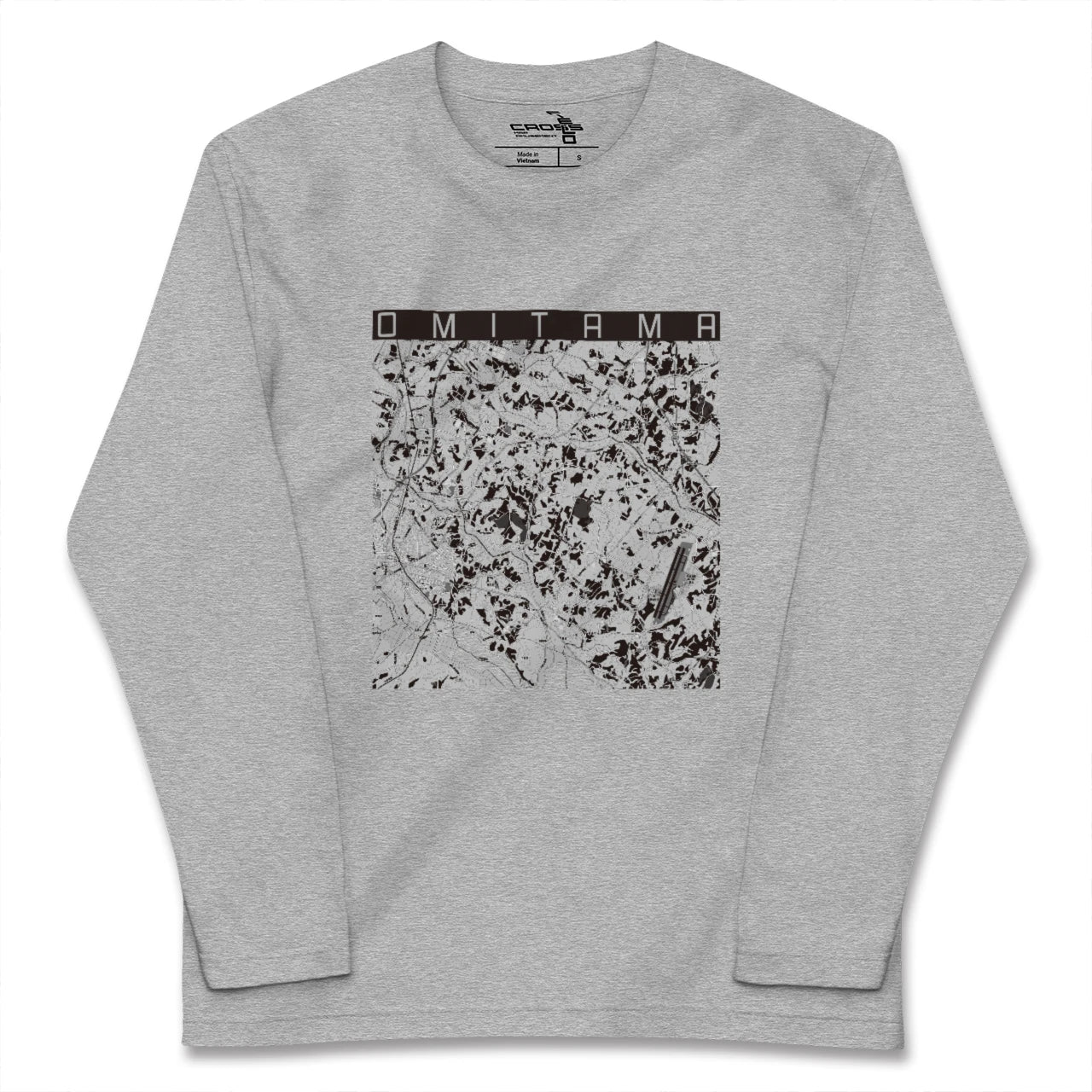 【小美玉(茨城県)】地図柄ロングスリーブTシャツ