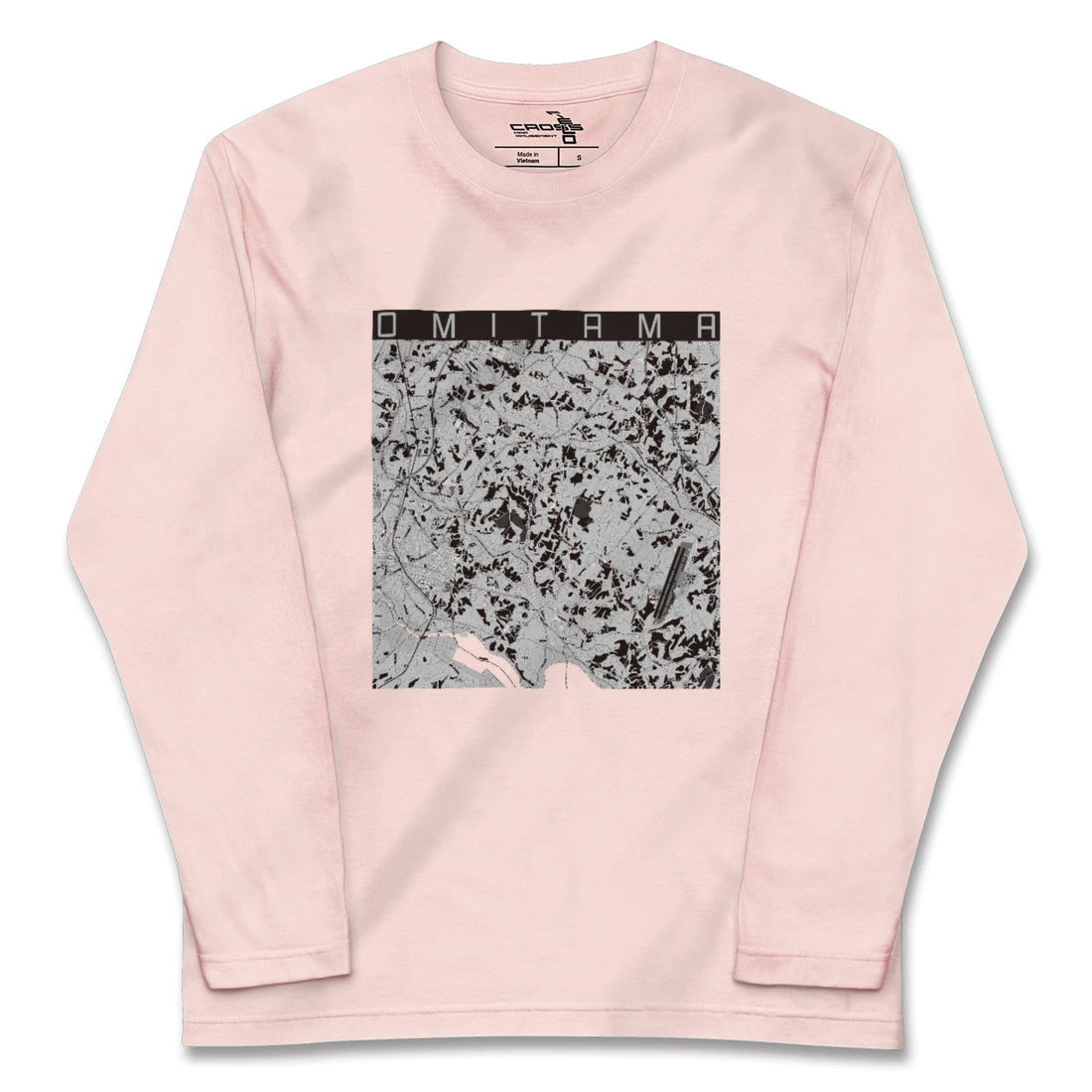 【小美玉(茨城県)】地図柄ロングスリーブTシャツ