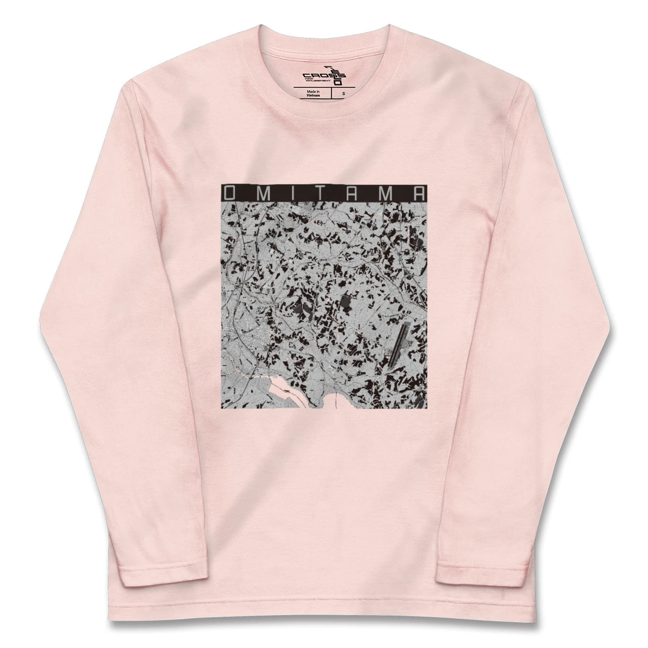 【小美玉(茨城県)】地図柄ロングスリーブTシャツ