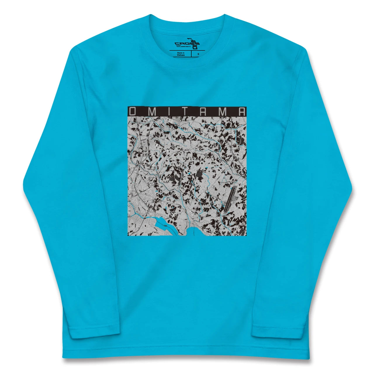 【小美玉(茨城県)】地図柄ロングスリーブTシャツ