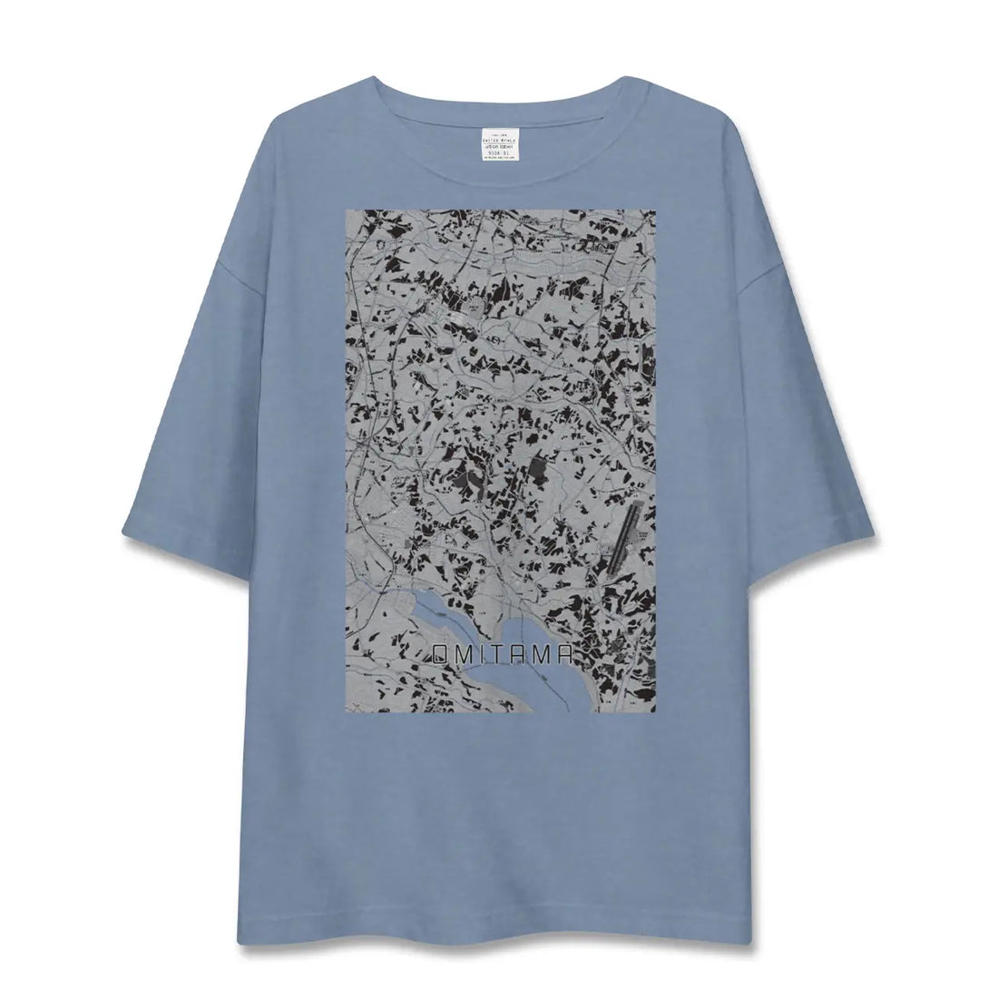 【小美玉(茨城県)】地図柄ビッグシルエットTシャツ