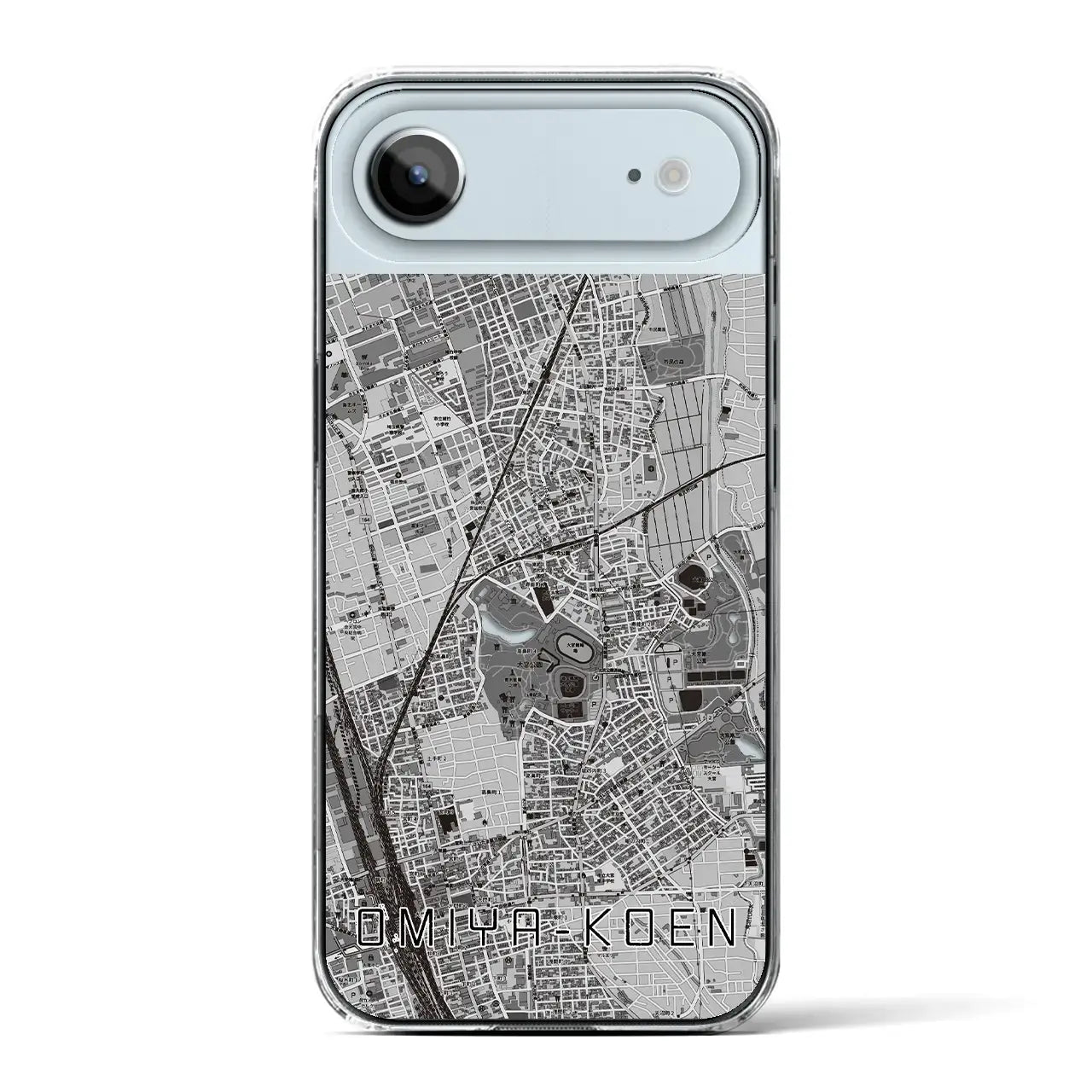 【大宮公園(埼玉県)】地図柄iPhoneケース(クリアタイプ)