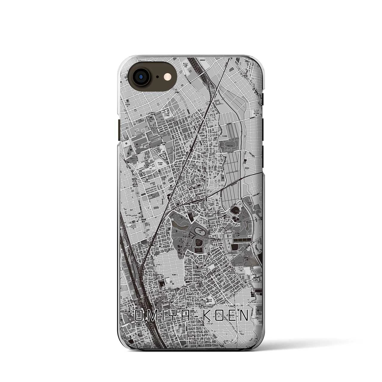 【大宮公園(埼玉県)】地図柄iPhoneケース(クリアタイプ)