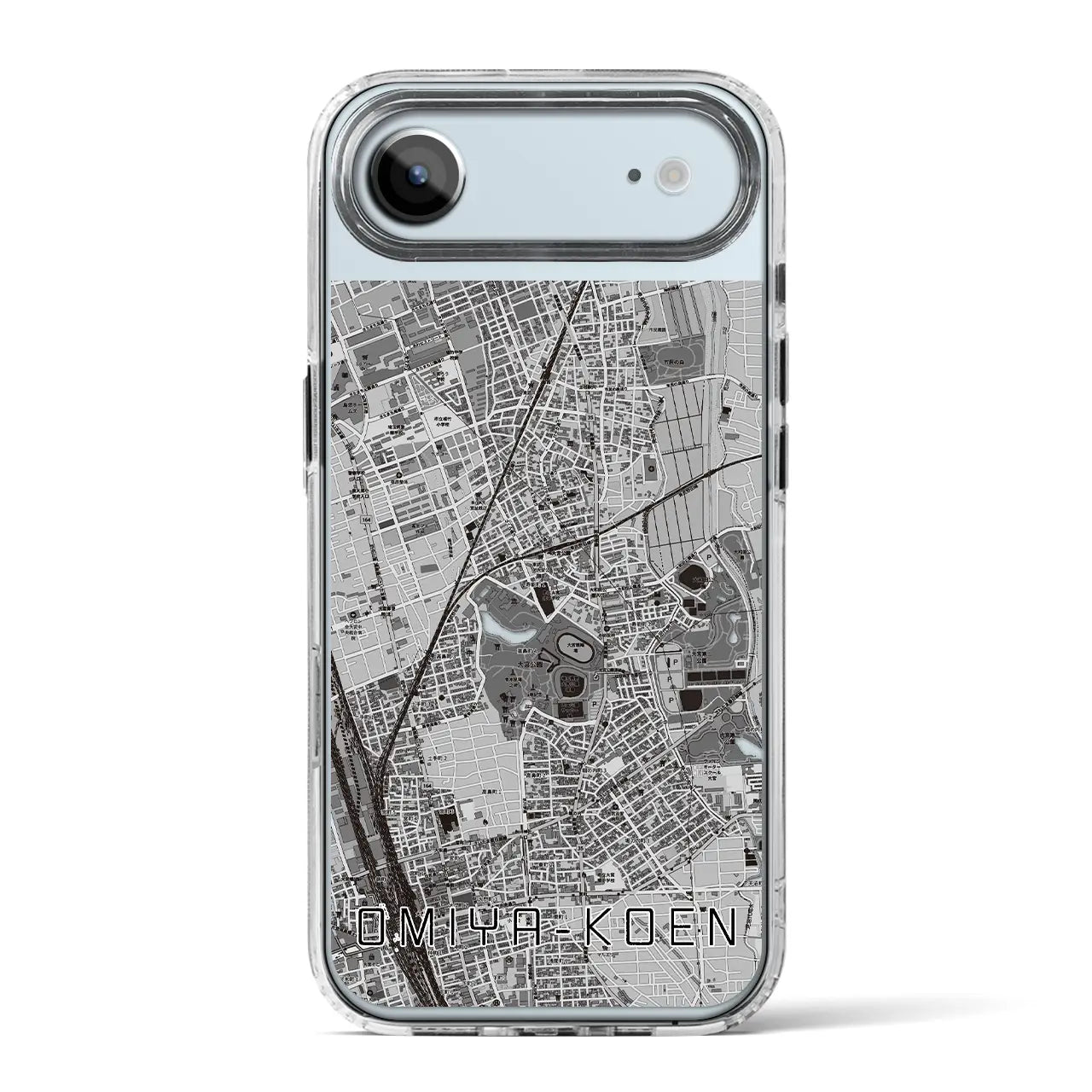 【大宮公園(埼玉県)】地図柄iPhoneケース(MagSafeタイプ)