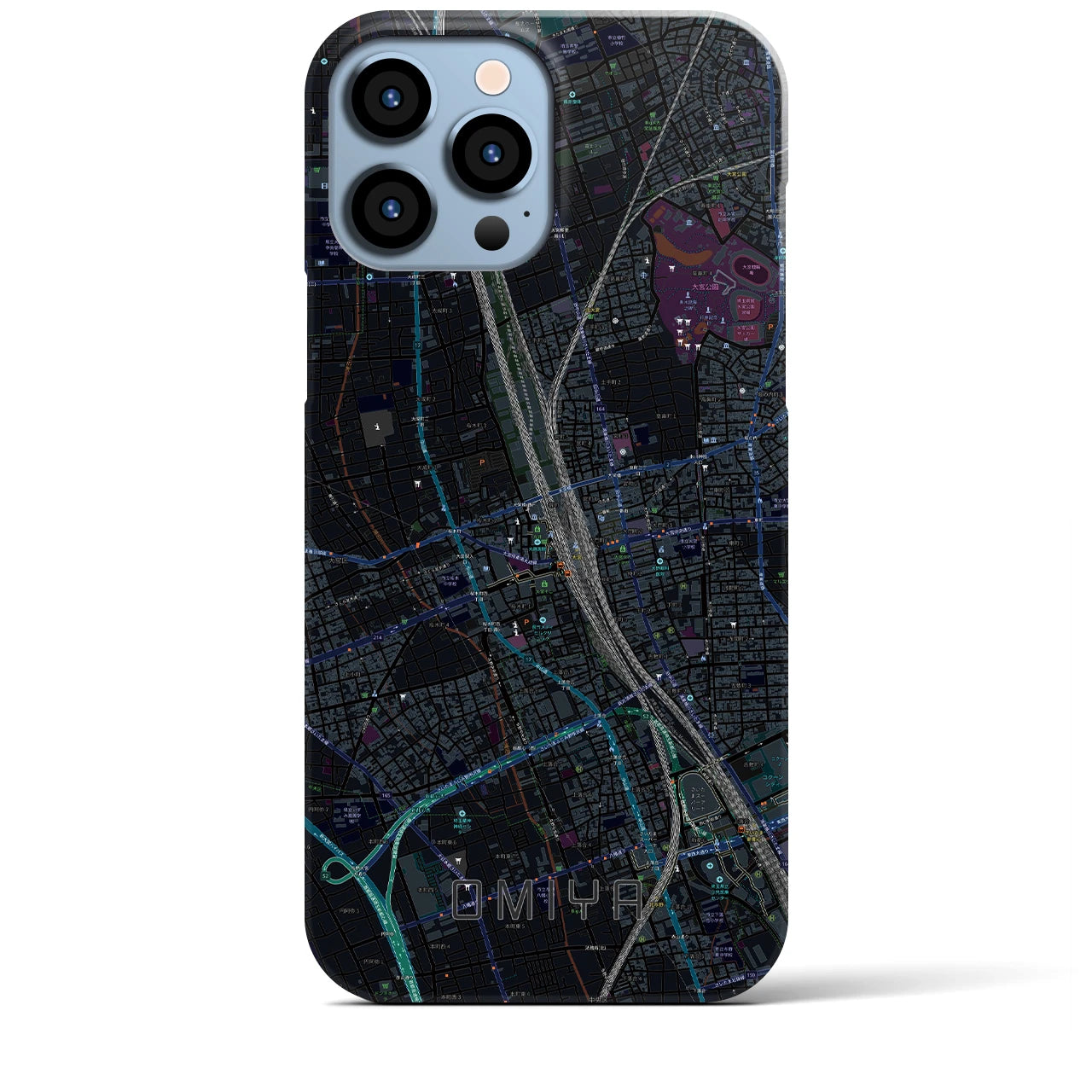 【大宮(埼玉県)】地図柄iPhoneケース(バックカバータイプ)
