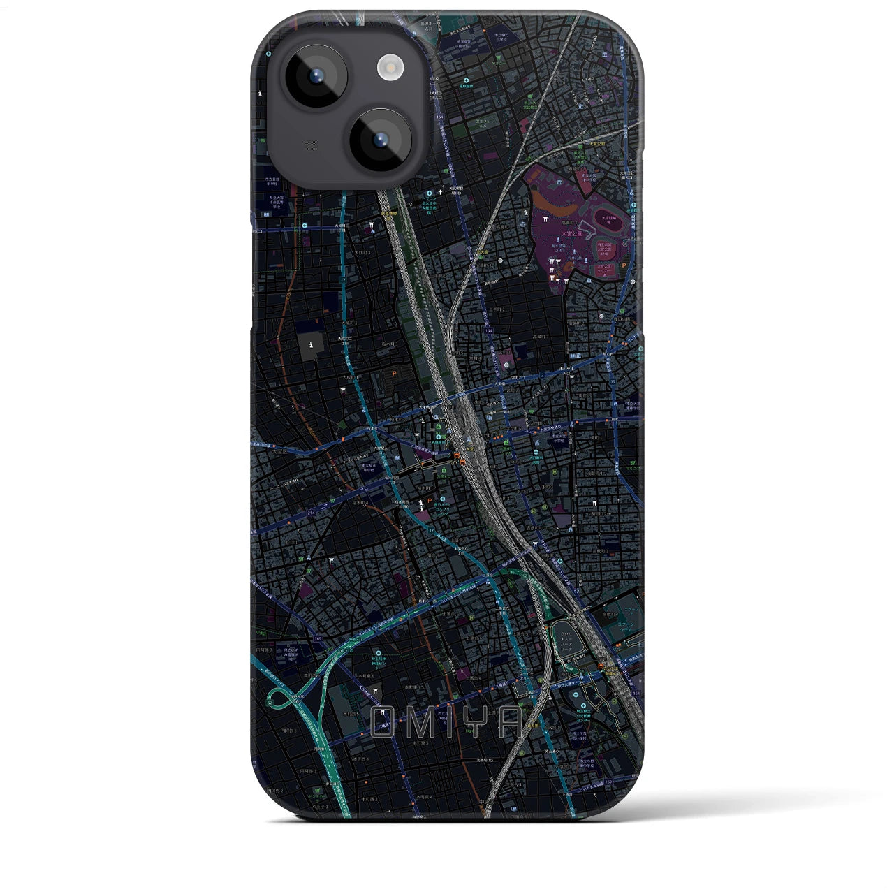 【大宮(埼玉県)】地図柄iPhoneケース(バックカバータイプ)