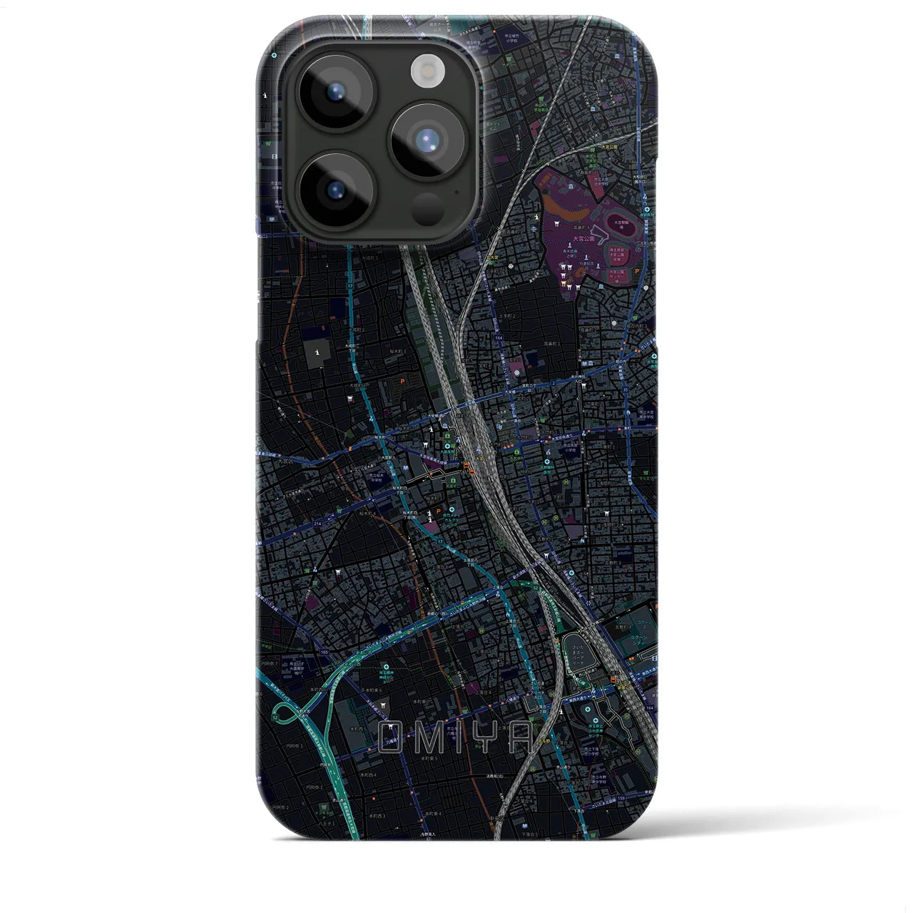 【大宮(埼玉県)】地図柄iPhoneケース(バックカバータイプ)