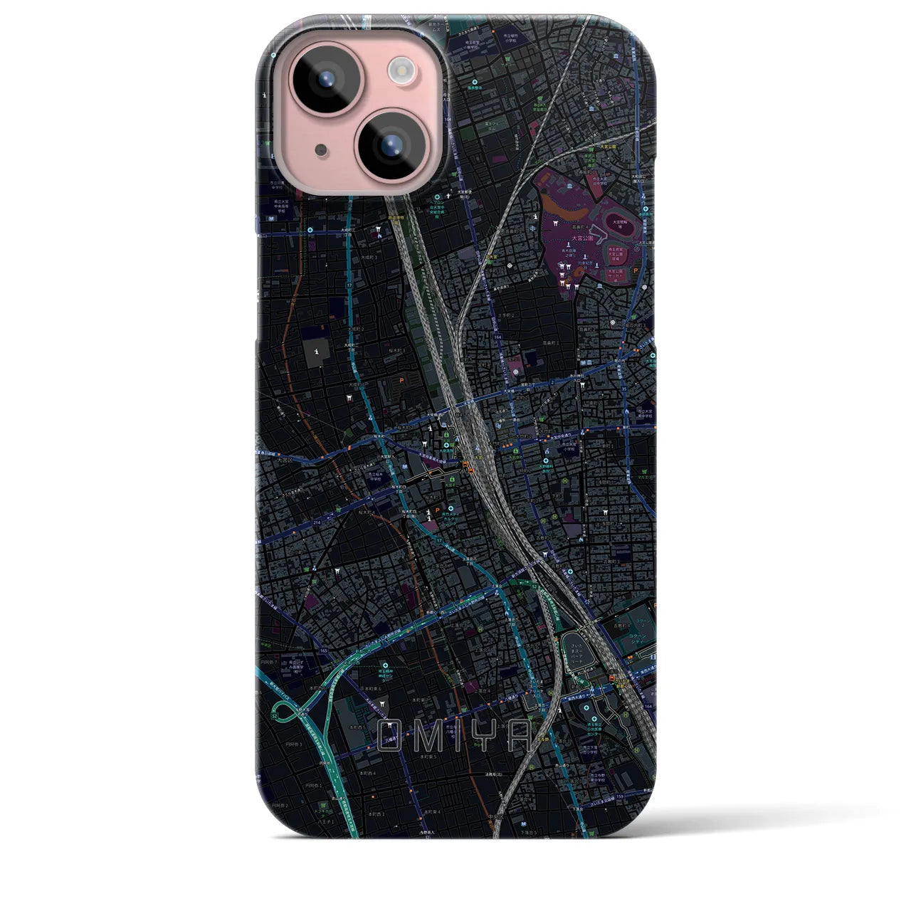 【大宮(埼玉県)】地図柄iPhoneケース(バックカバータイプ)