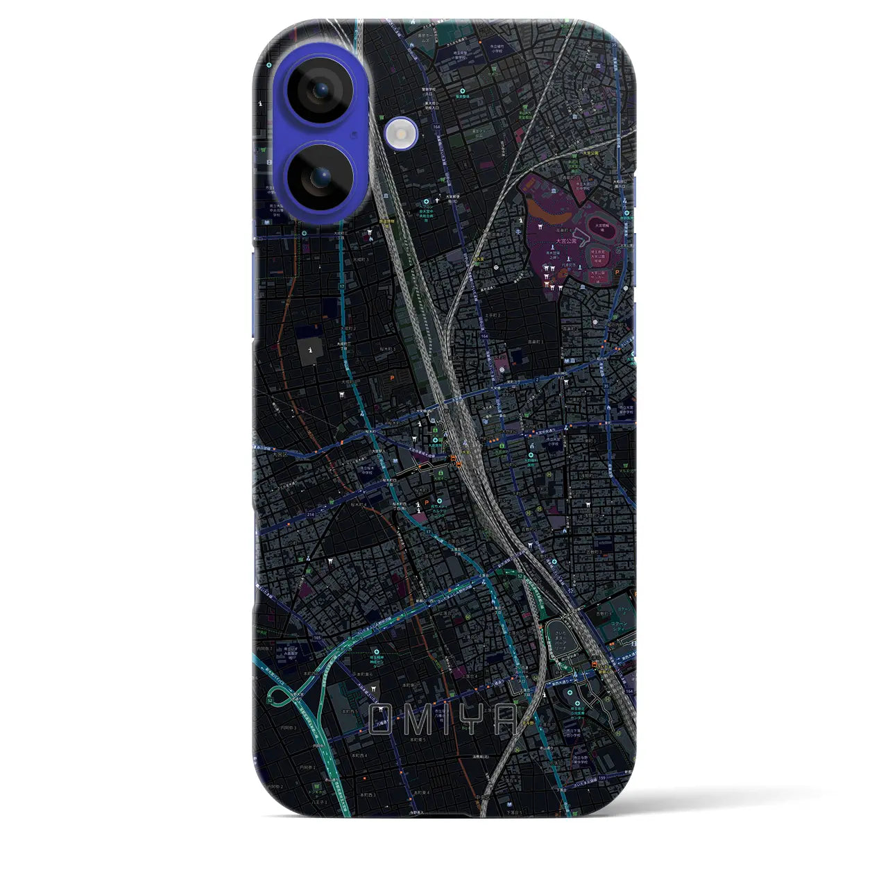 【大宮(埼玉県)】地図柄iPhoneケース(バックカバータイプ)