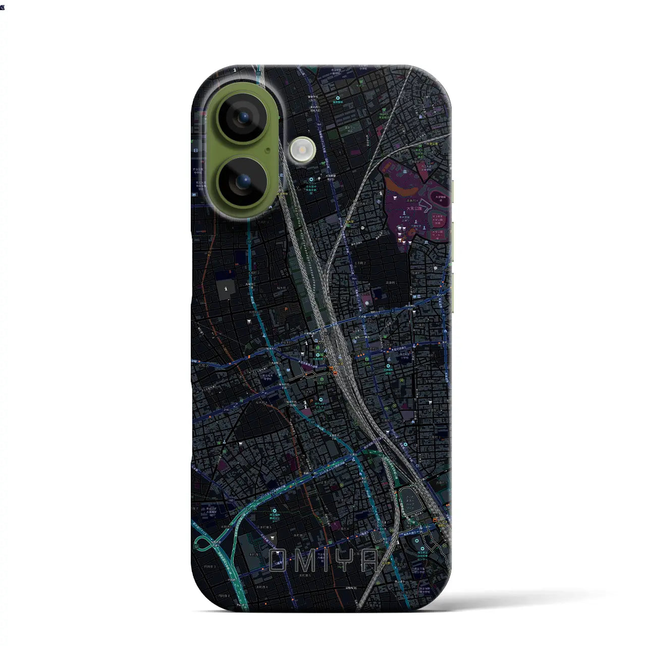 【大宮(埼玉県)】地図柄iPhoneケース(バックカバータイプ)