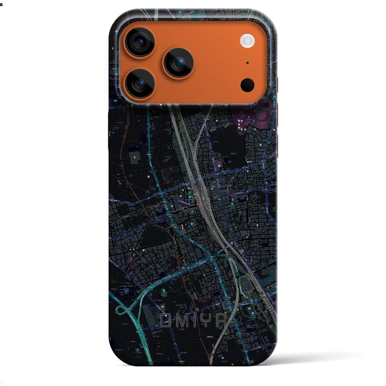 【大宮(埼玉県)】地図柄iPhoneケース(バックカバータイプ)