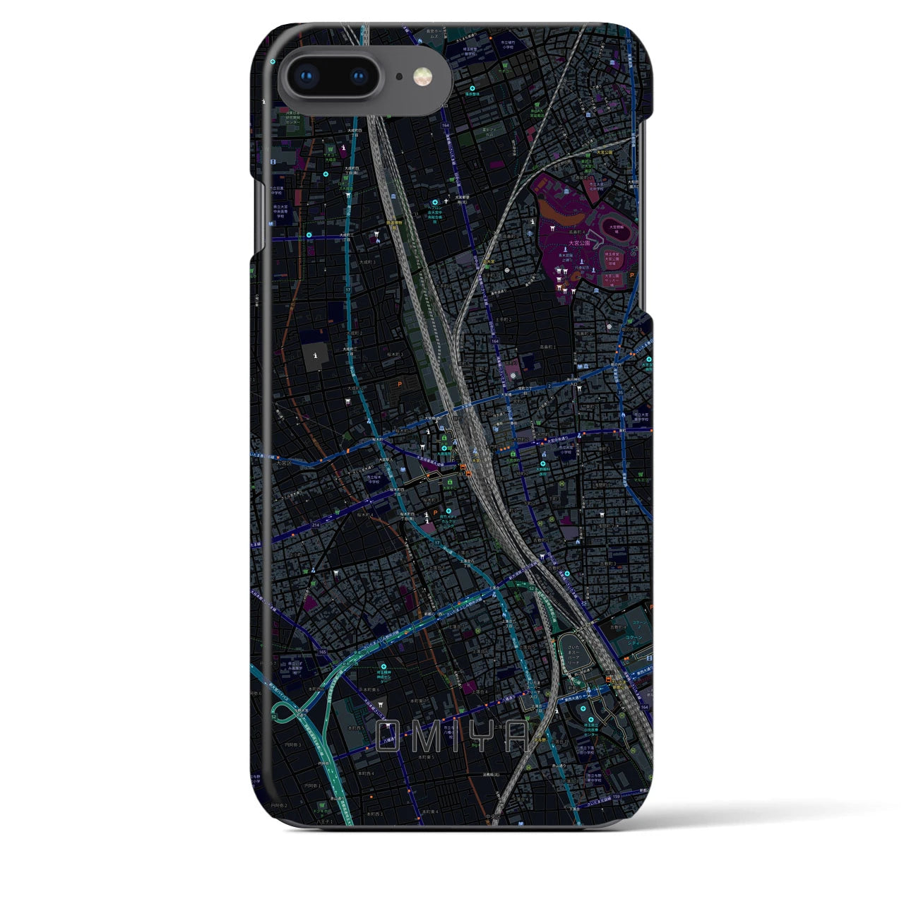 【大宮(埼玉県)】地図柄iPhoneケース(バックカバータイプ)
