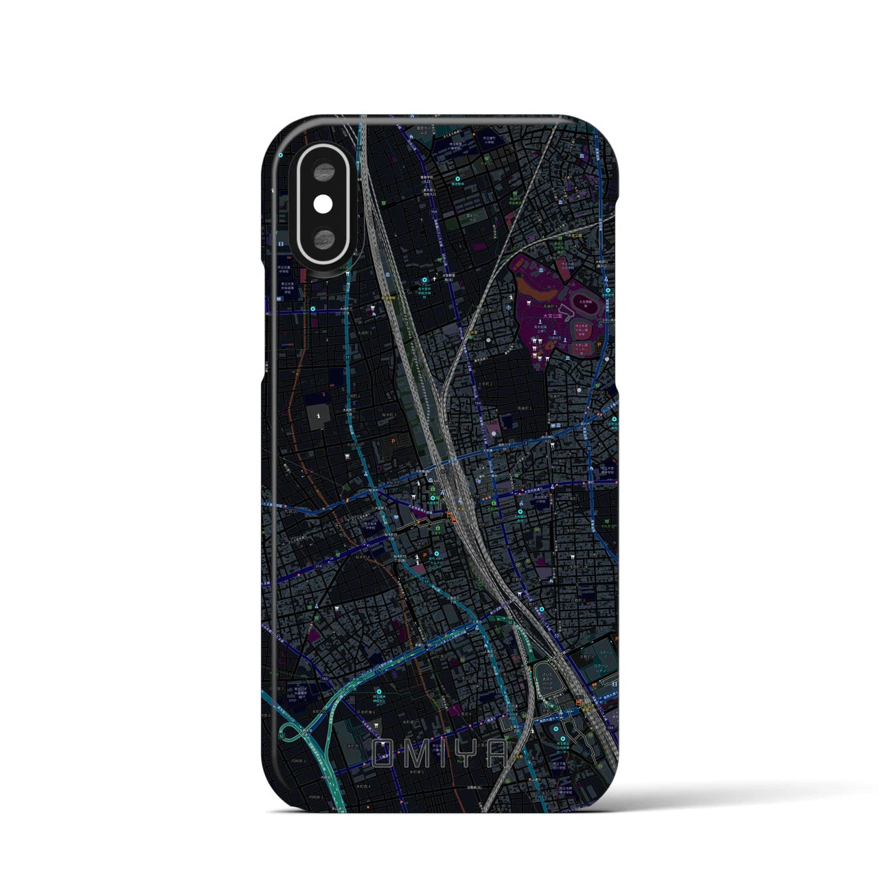 【大宮(埼玉県)】地図柄iPhoneケース(バックカバータイプ)