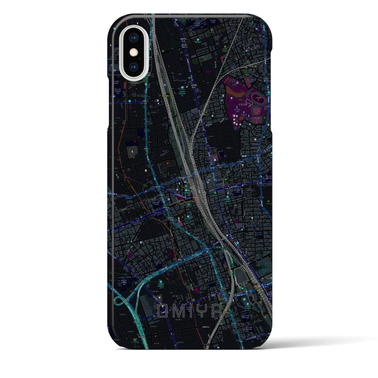 【大宮(埼玉県)】地図柄iPhoneケース(バックカバータイプ)
