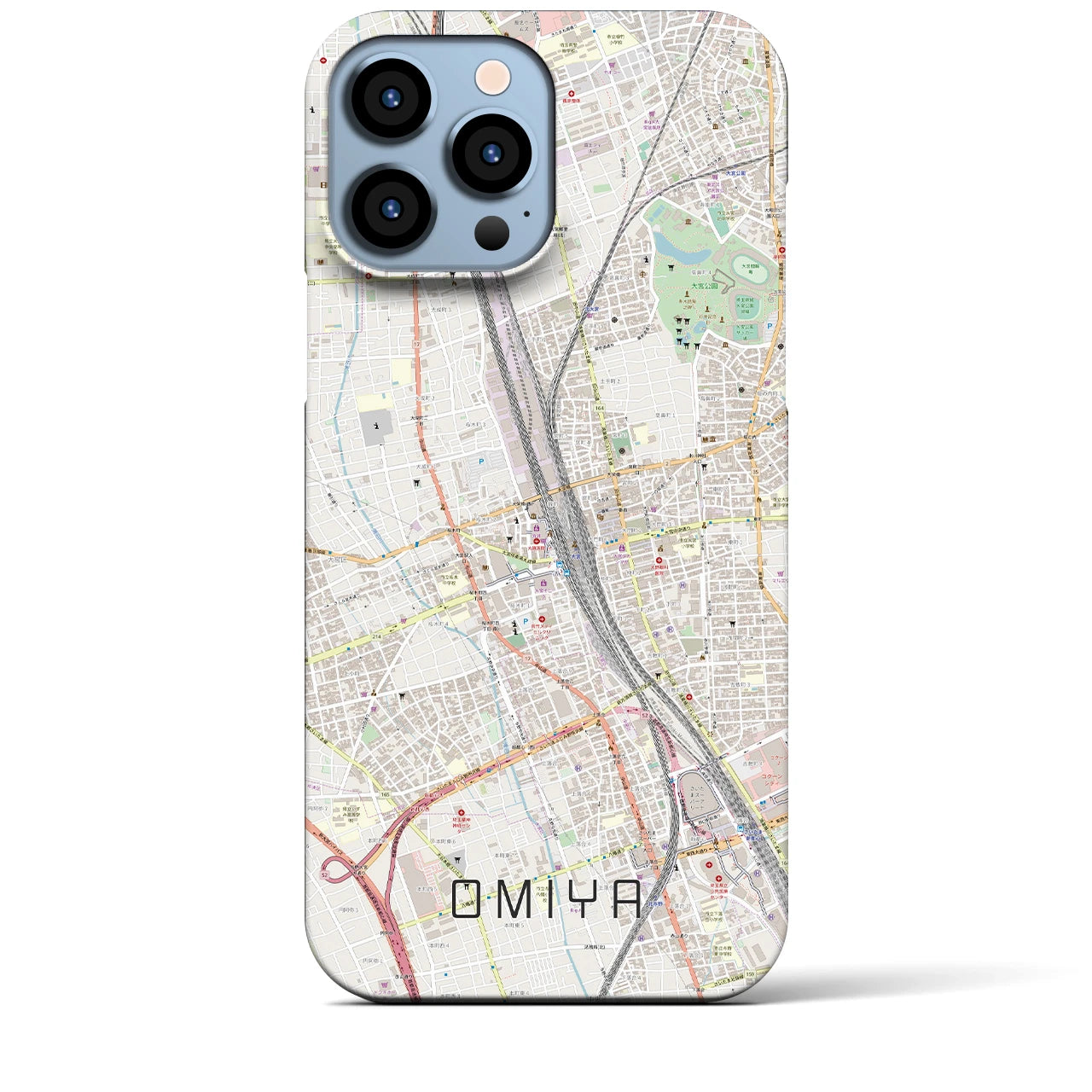 【大宮(埼玉県)】地図柄iPhoneケース(バックカバータイプ)