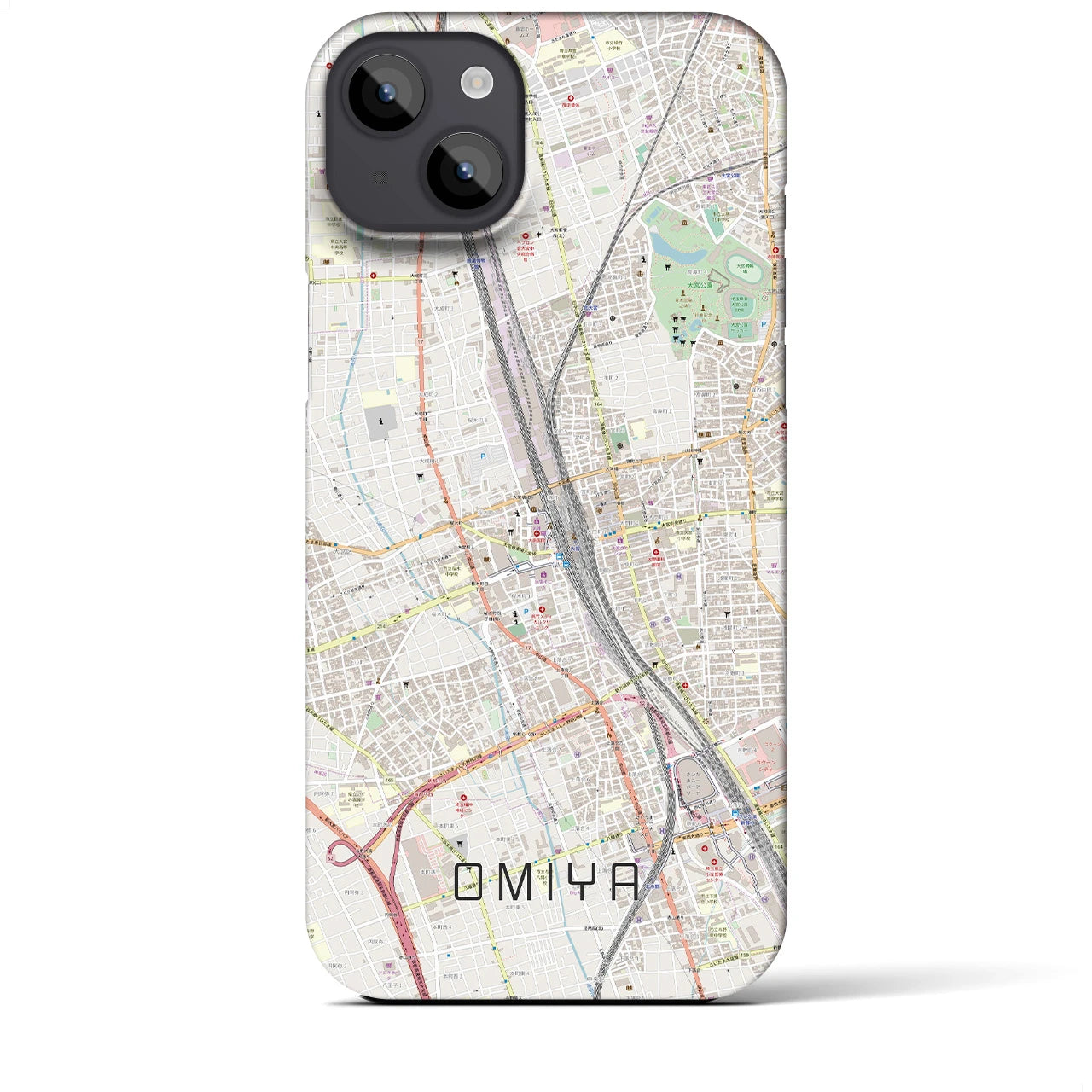 【大宮(埼玉県)】地図柄iPhoneケース(バックカバータイプ)