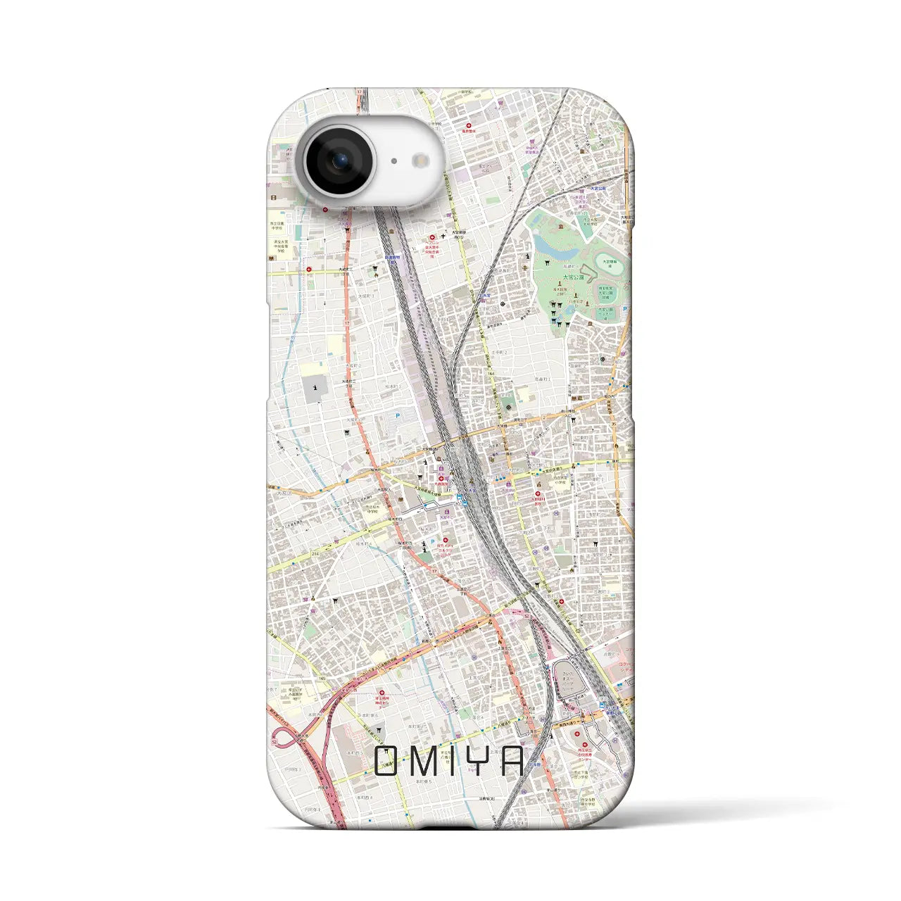 【大宮(埼玉県)】地図柄iPhoneケース(バックカバータイプ)