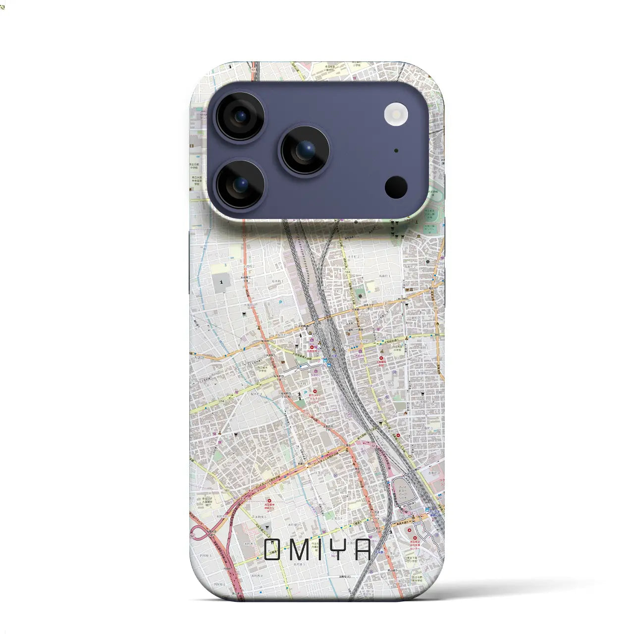 【大宮(埼玉県)】地図柄iPhoneケース(バックカバータイプ)ナチュラル・iPhone 17 Pro Max 用