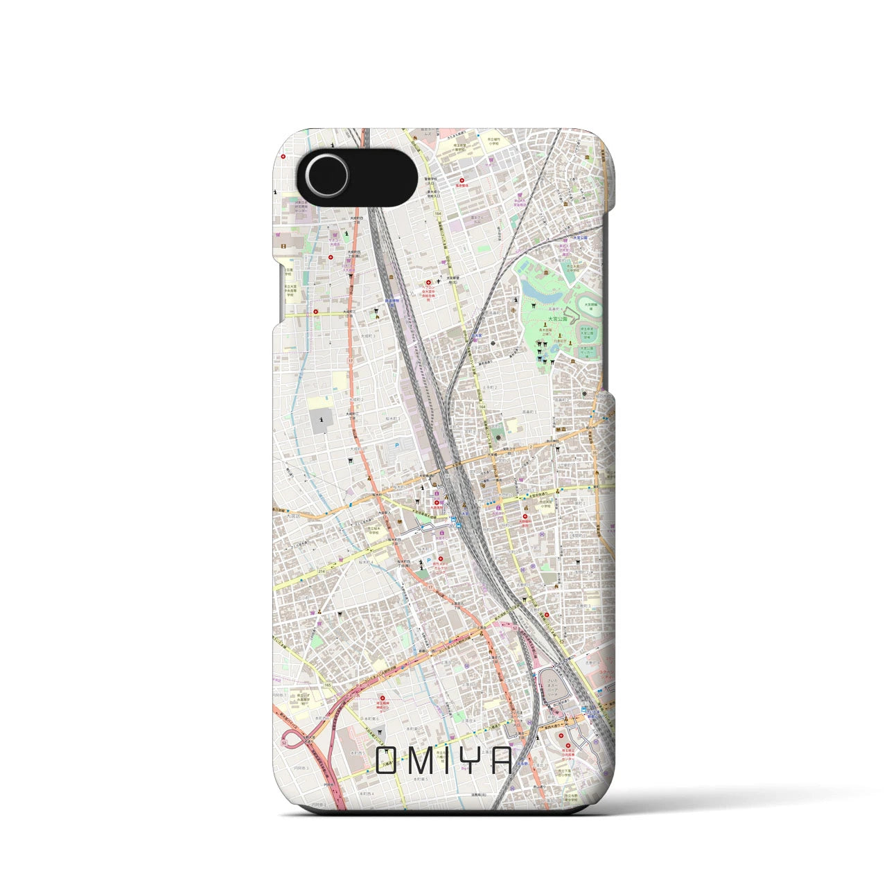 【大宮(埼玉県)】地図柄iPhoneケース(バックカバータイプ)