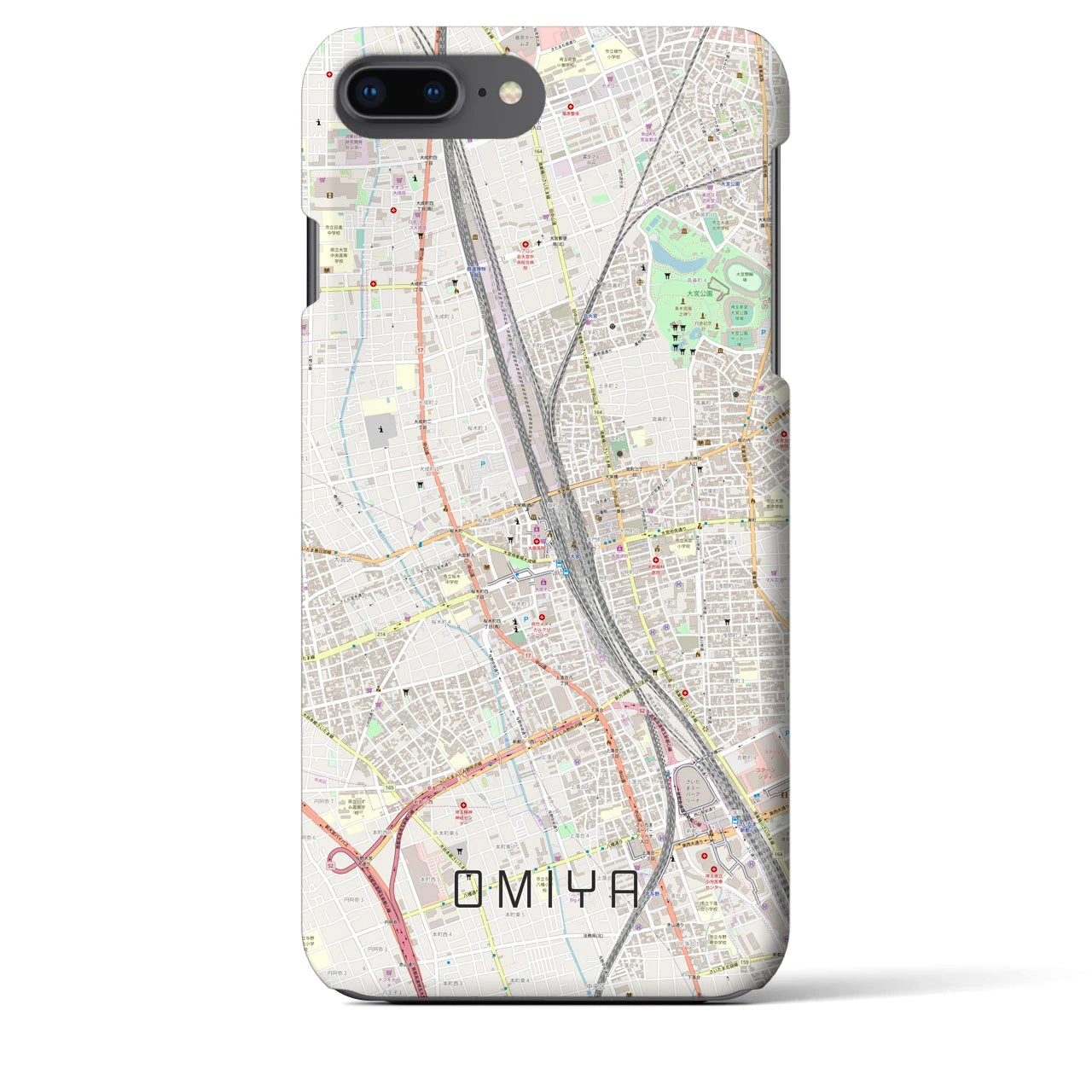 【大宮(埼玉県)】地図柄iPhoneケース(バックカバータイプ)
