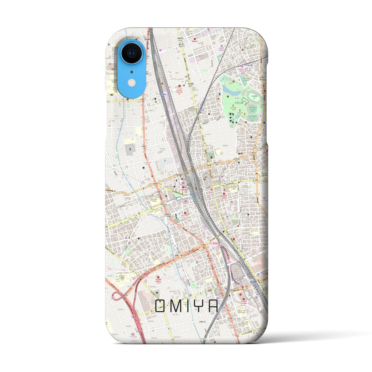 【大宮(埼玉県)】地図柄iPhoneケース(バックカバータイプ)