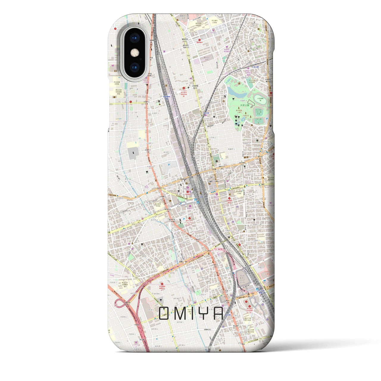 【大宮(埼玉県)】地図柄iPhoneケース(バックカバータイプ)