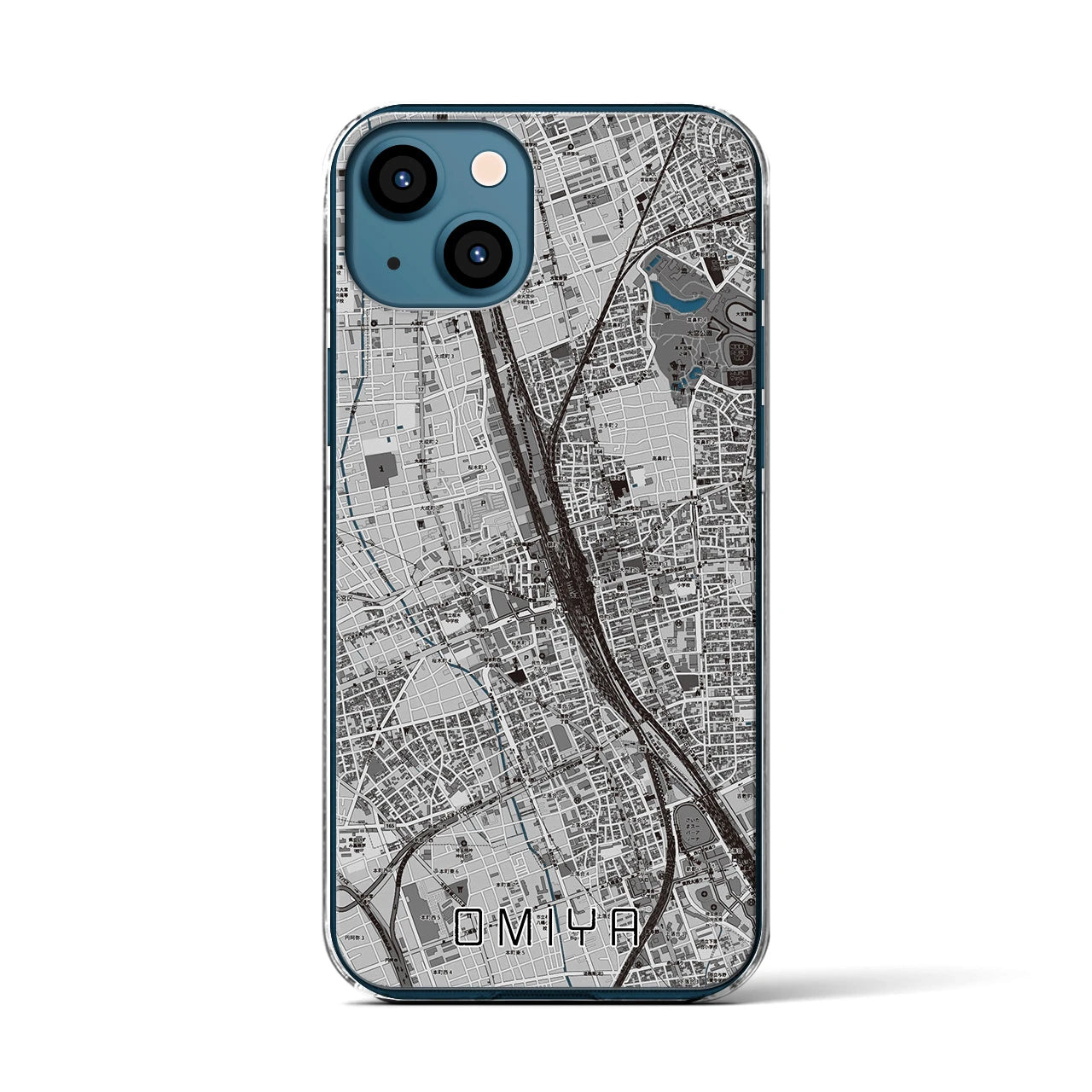 【大宮(埼玉県)】地図柄iPhoneケース(クリアタイプ)