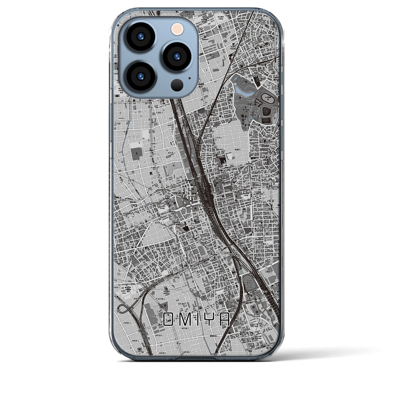 【大宮(埼玉県)】地図柄iPhoneケース(クリアタイプ)