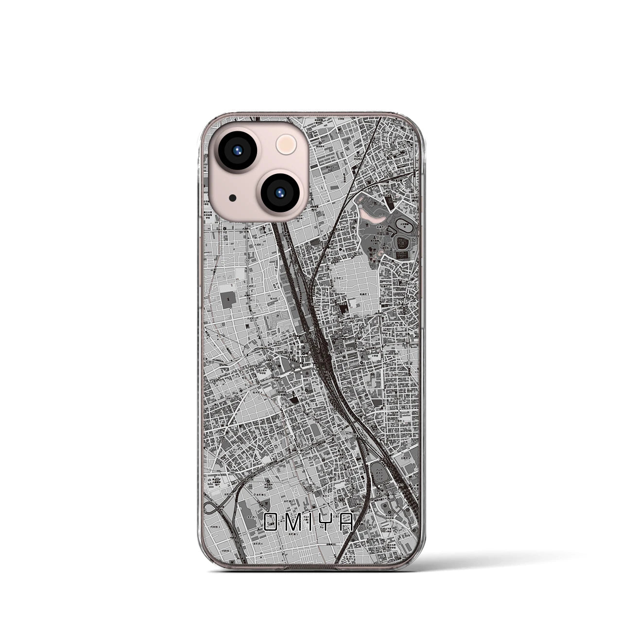 【大宮(埼玉県)】地図柄iPhoneケース(クリアタイプ)