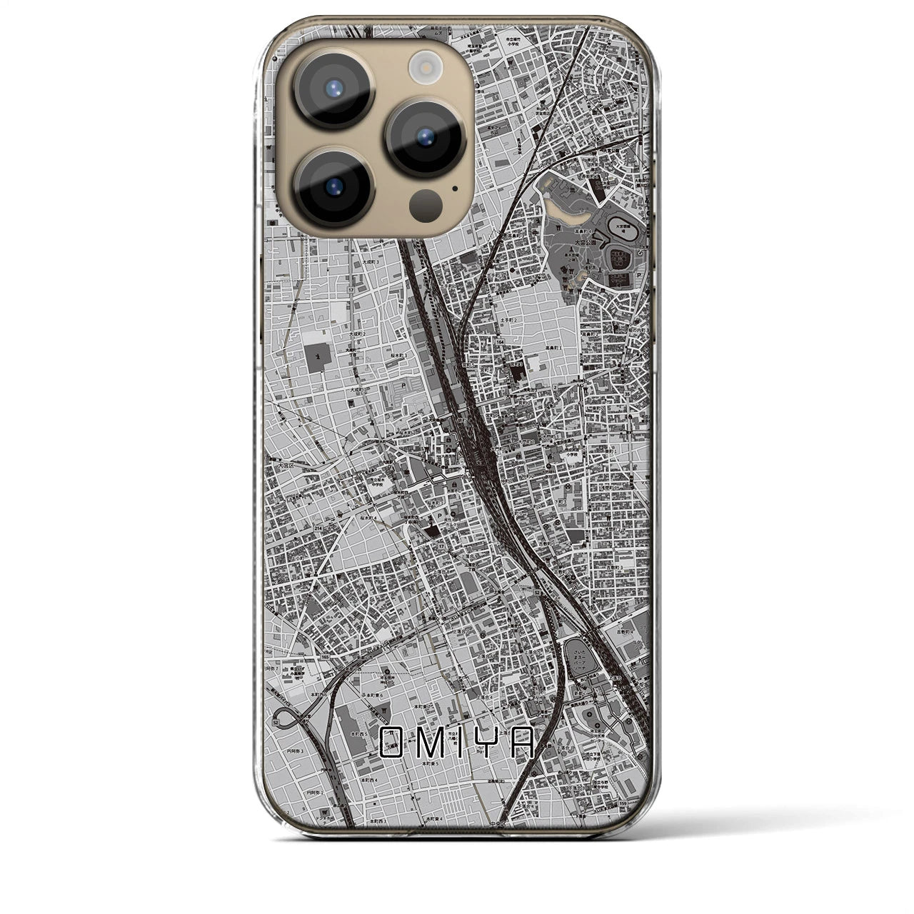 【大宮(埼玉県)】地図柄iPhoneケース(クリアタイプ)