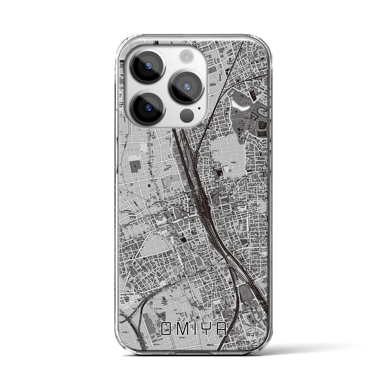 【大宮(埼玉県)】地図柄iPhoneケース(クリアタイプ)