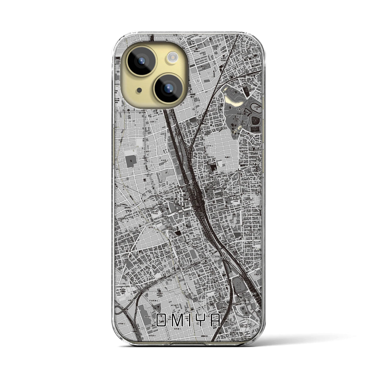 【大宮(埼玉県)】地図柄iPhoneケース(クリアタイプ)