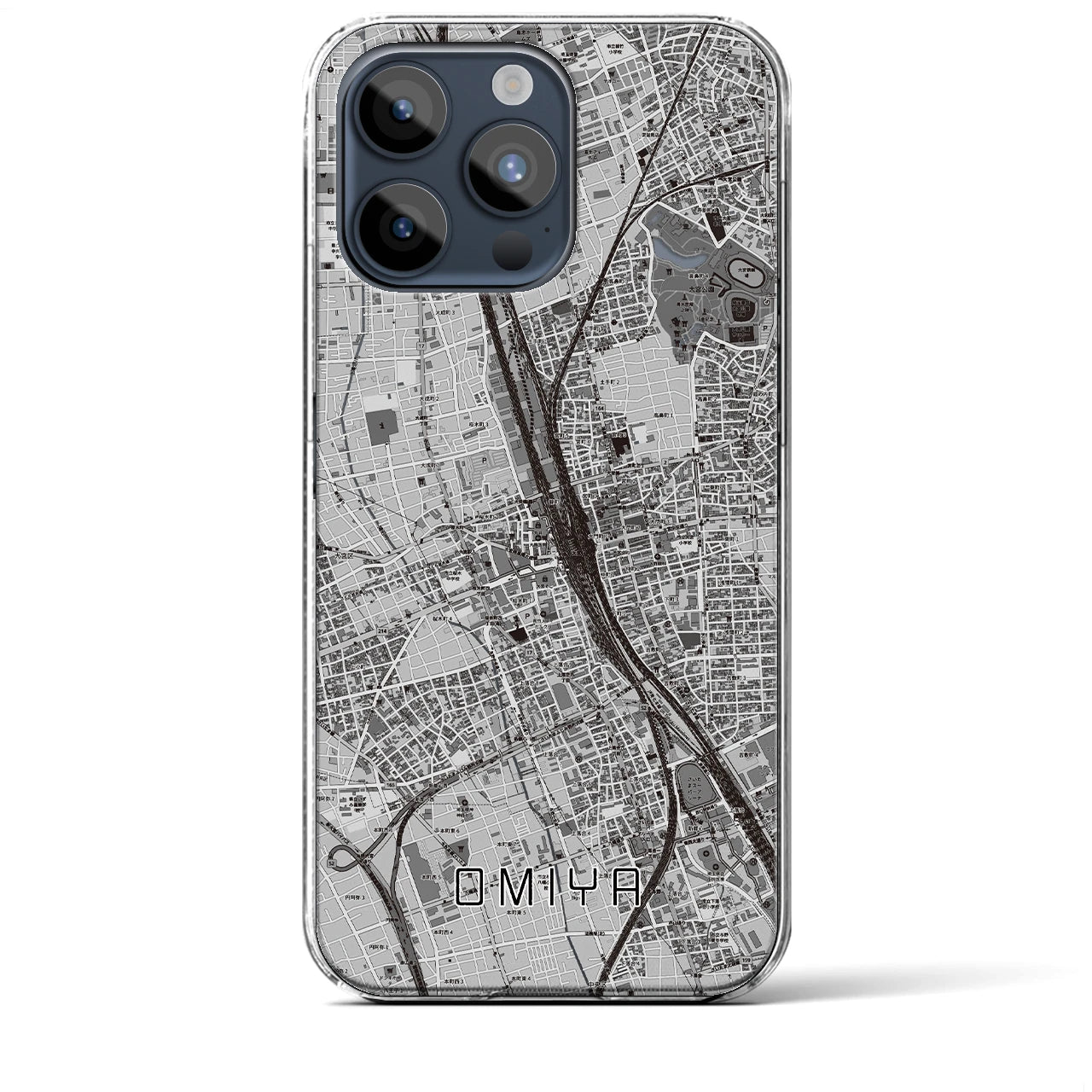 【大宮(埼玉県)】地図柄iPhoneケース(クリアタイプ)