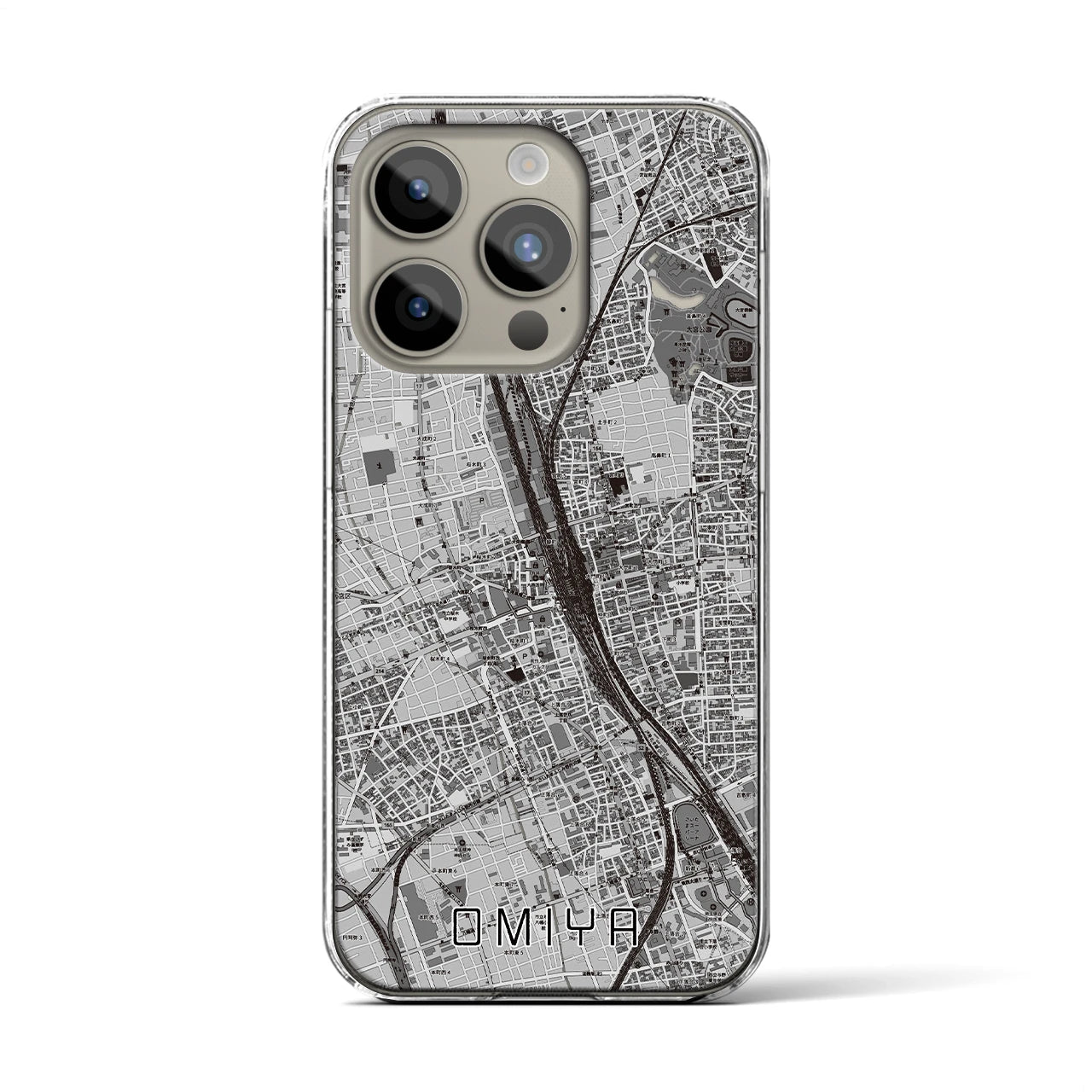 【大宮(埼玉県)】地図柄iPhoneケース(クリアタイプ)