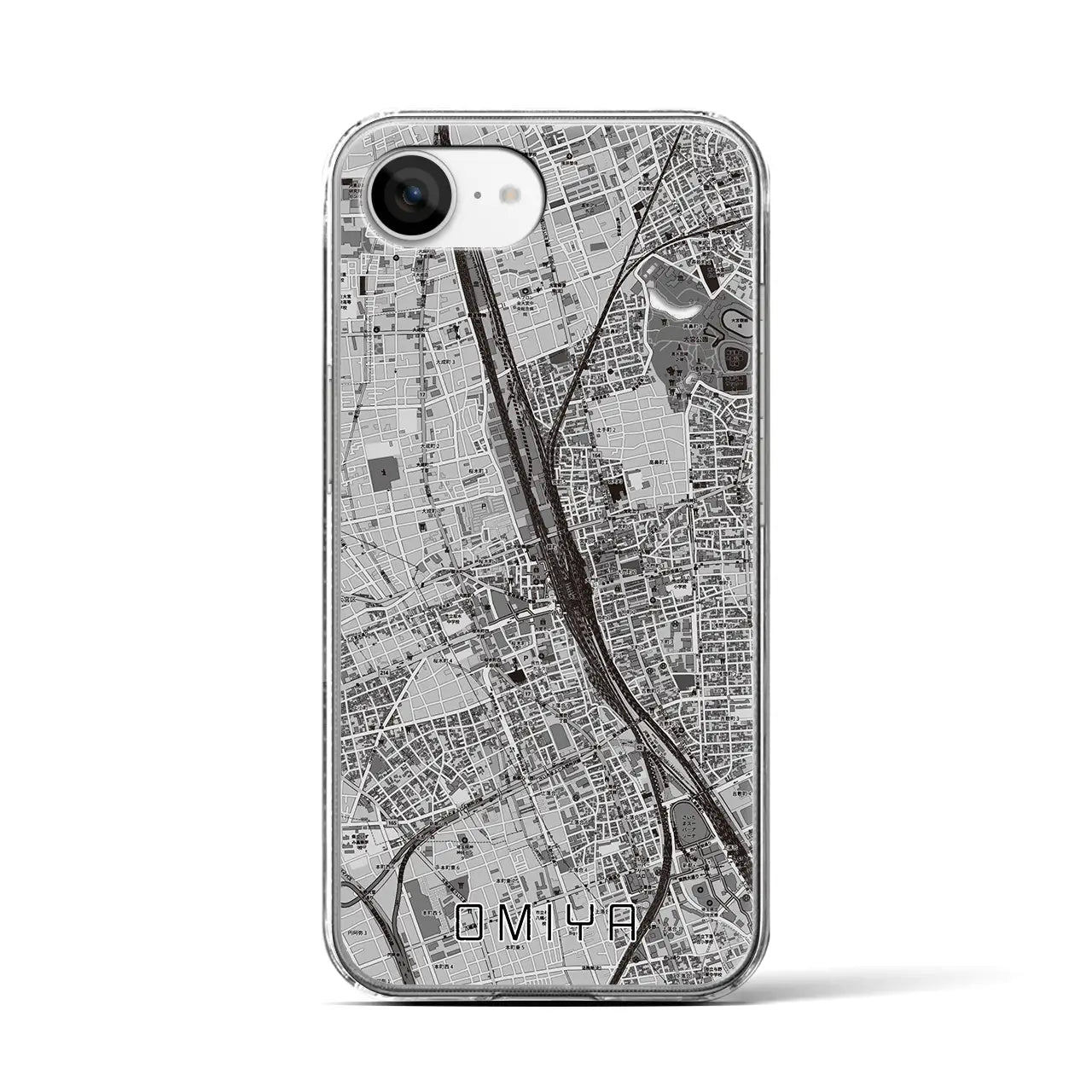 【大宮(埼玉県)】地図柄iPhoneケース(クリアタイプ)