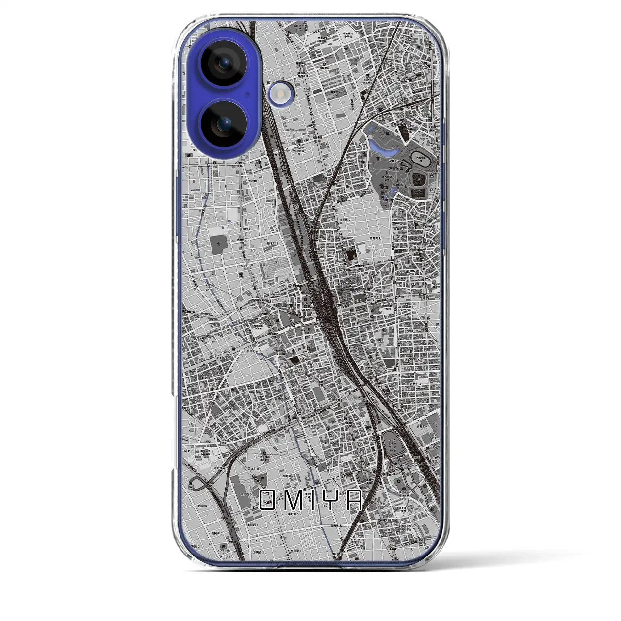 【大宮(埼玉県)】地図柄iPhoneケース(クリアタイプ)