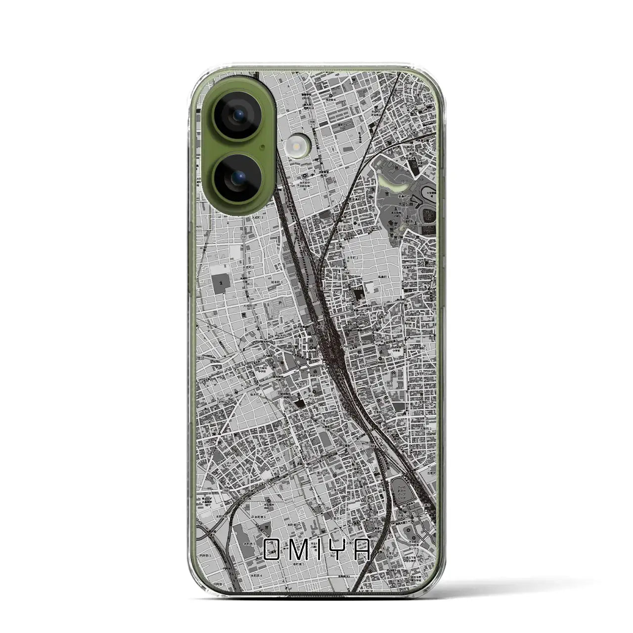 【大宮(埼玉県)】地図柄iPhoneケース(クリアタイプ)