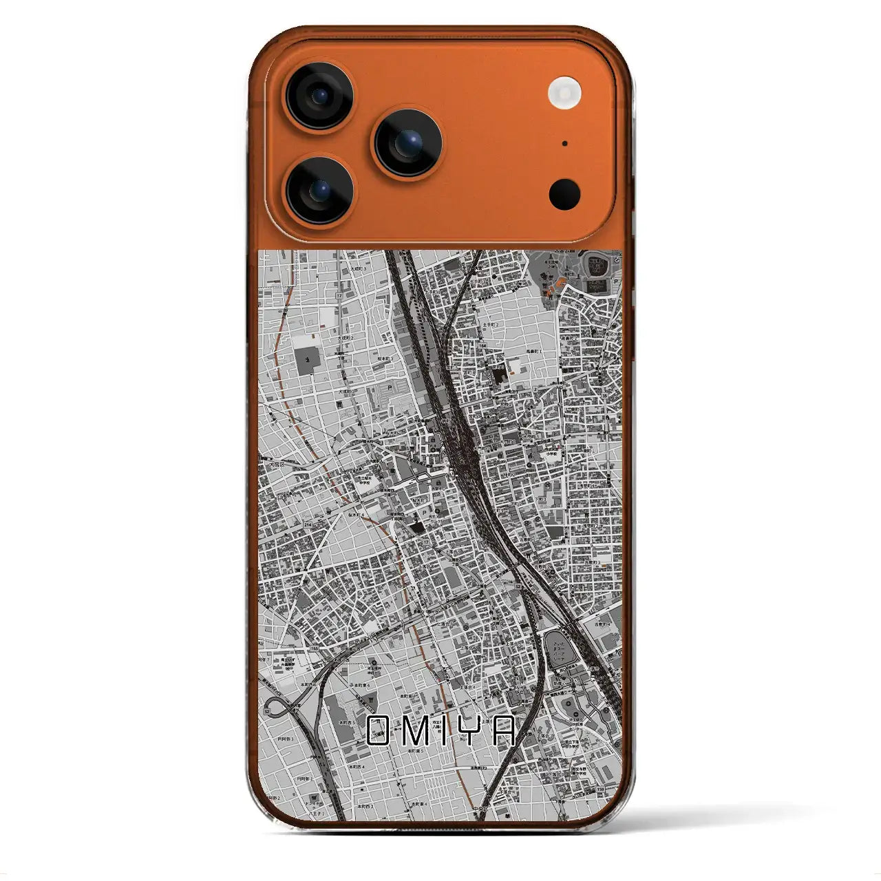 【大宮(埼玉県)】地図柄iPhoneケース(クリアタイプ)