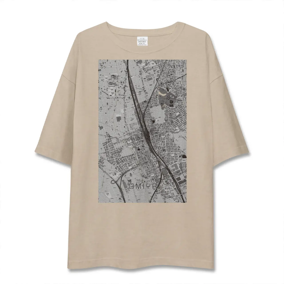 【大宮(埼玉県)】地図柄ビッグシルエットTシャツ