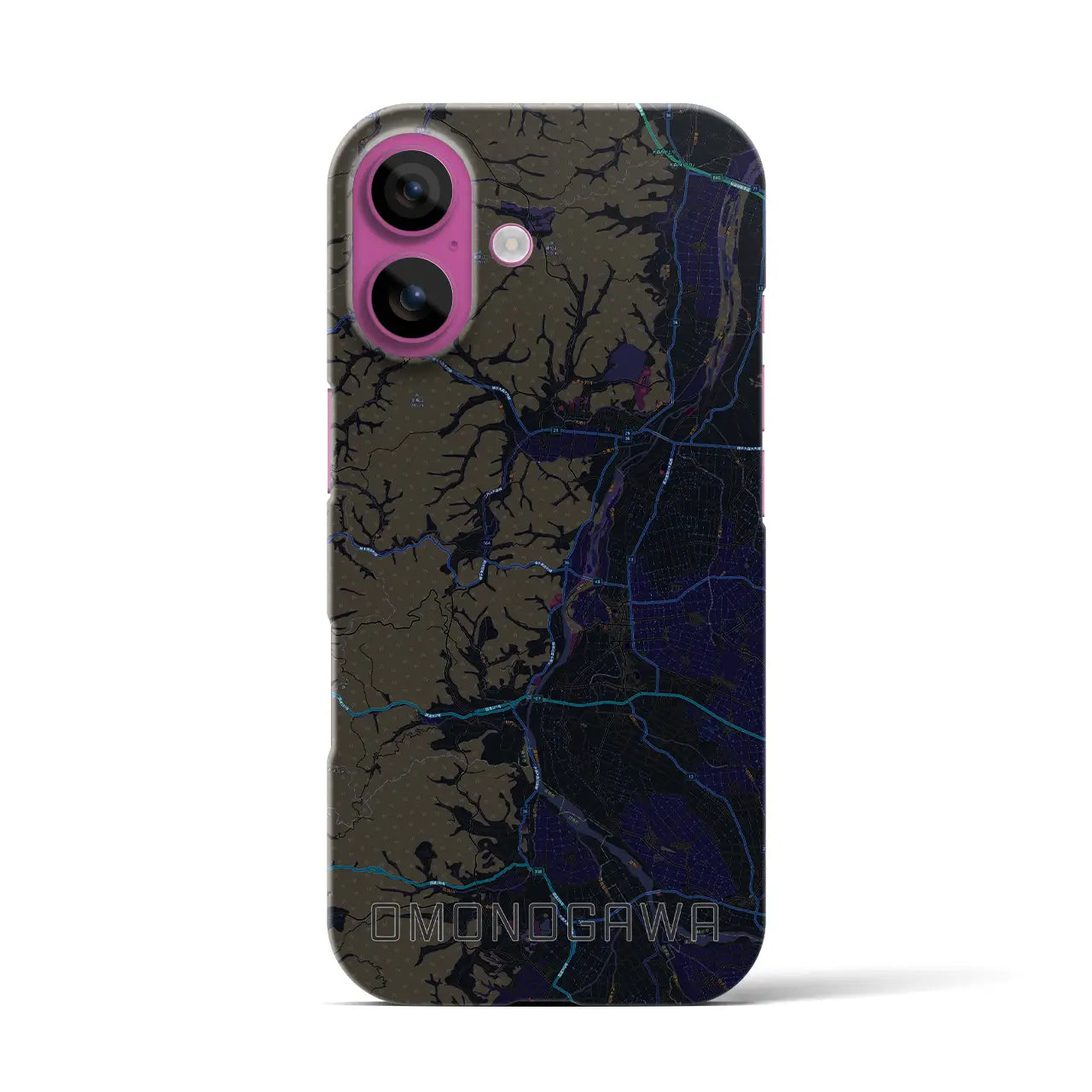 【雄物川(秋田県)】地図柄iPhoneケース(バックカバータイプ)