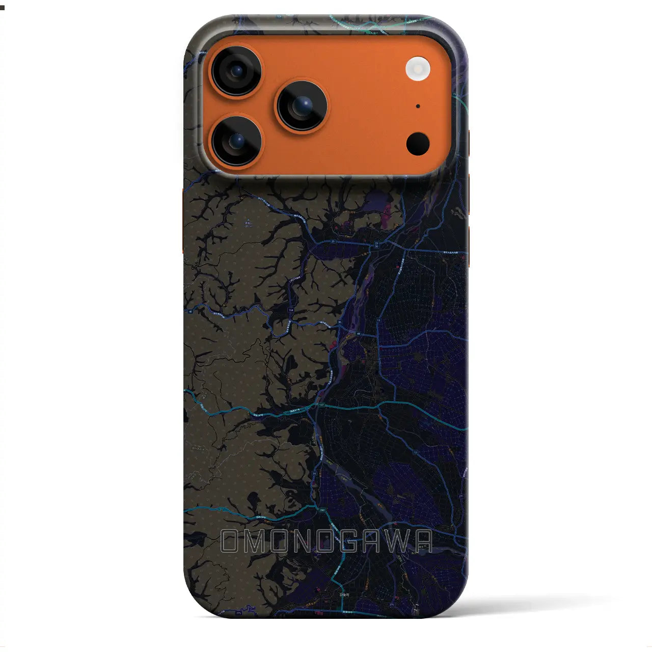 【雄物川(秋田県)】地図柄iPhoneケース(バックカバータイプ)