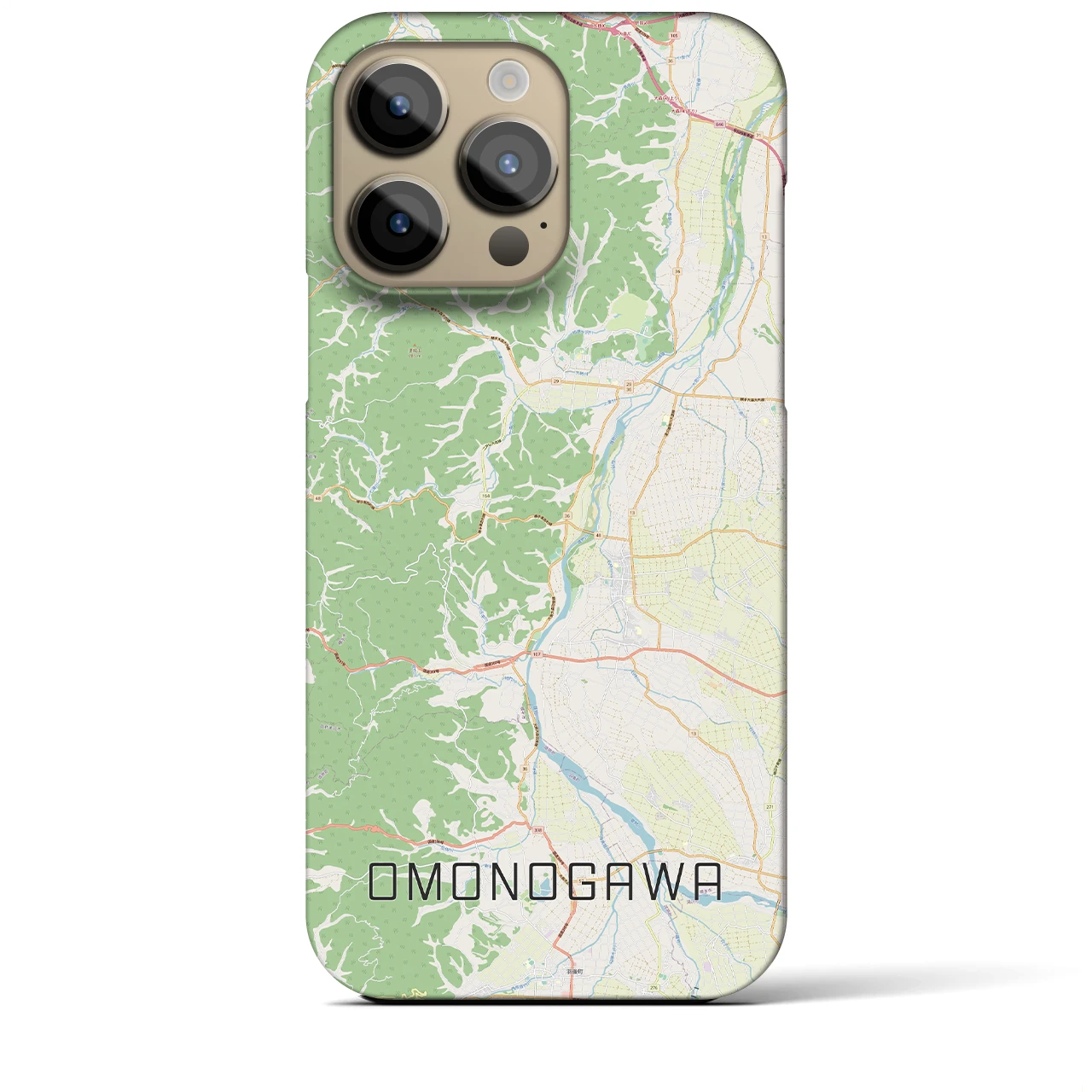 【雄物川(秋田県)】地図柄iPhoneケース(バックカバータイプ)