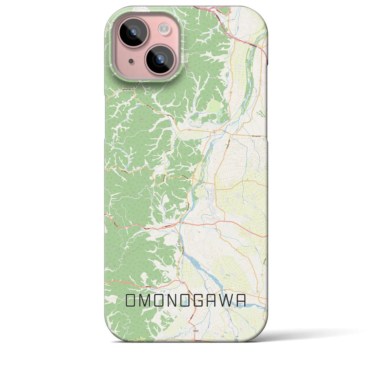 【雄物川(秋田県)】地図柄iPhoneケース(バックカバータイプ)